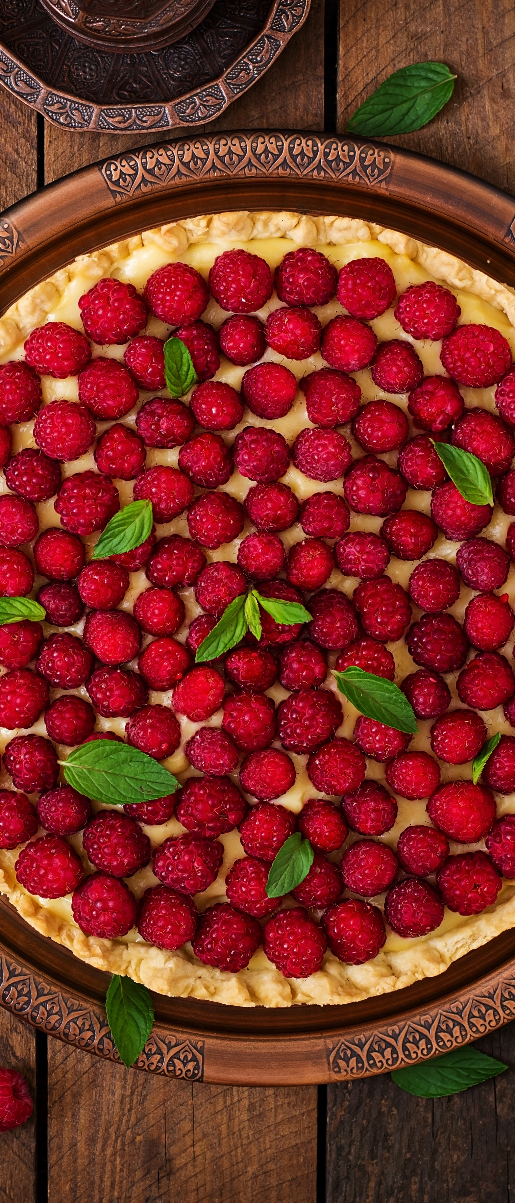 Download mobile wallpaper Food, Raspberry, Coffee, Still Life, Berry, Fruit, Pie, Pastry for free.