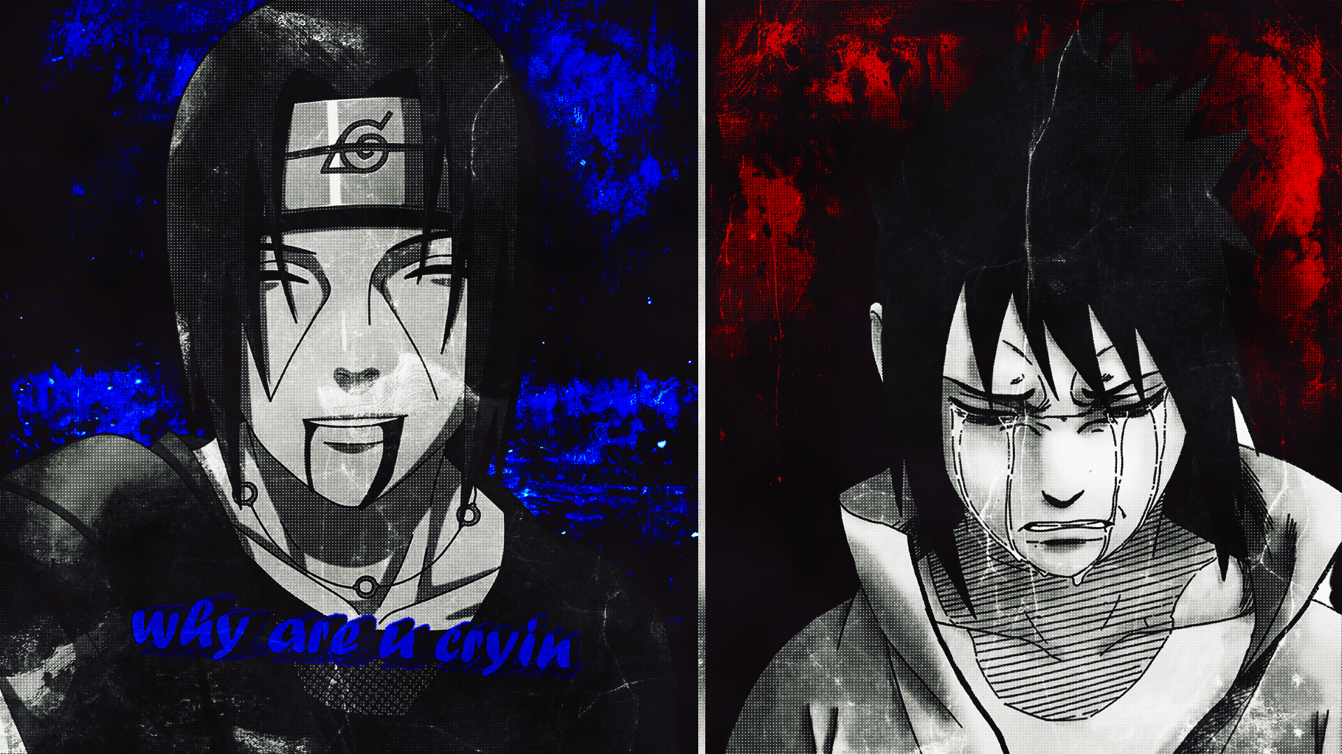 Download mobile wallpaper Anime, Naruto, Sasuke Uchiha, Itachi Uchiha, Sharingan (Naruto), Crying for free.