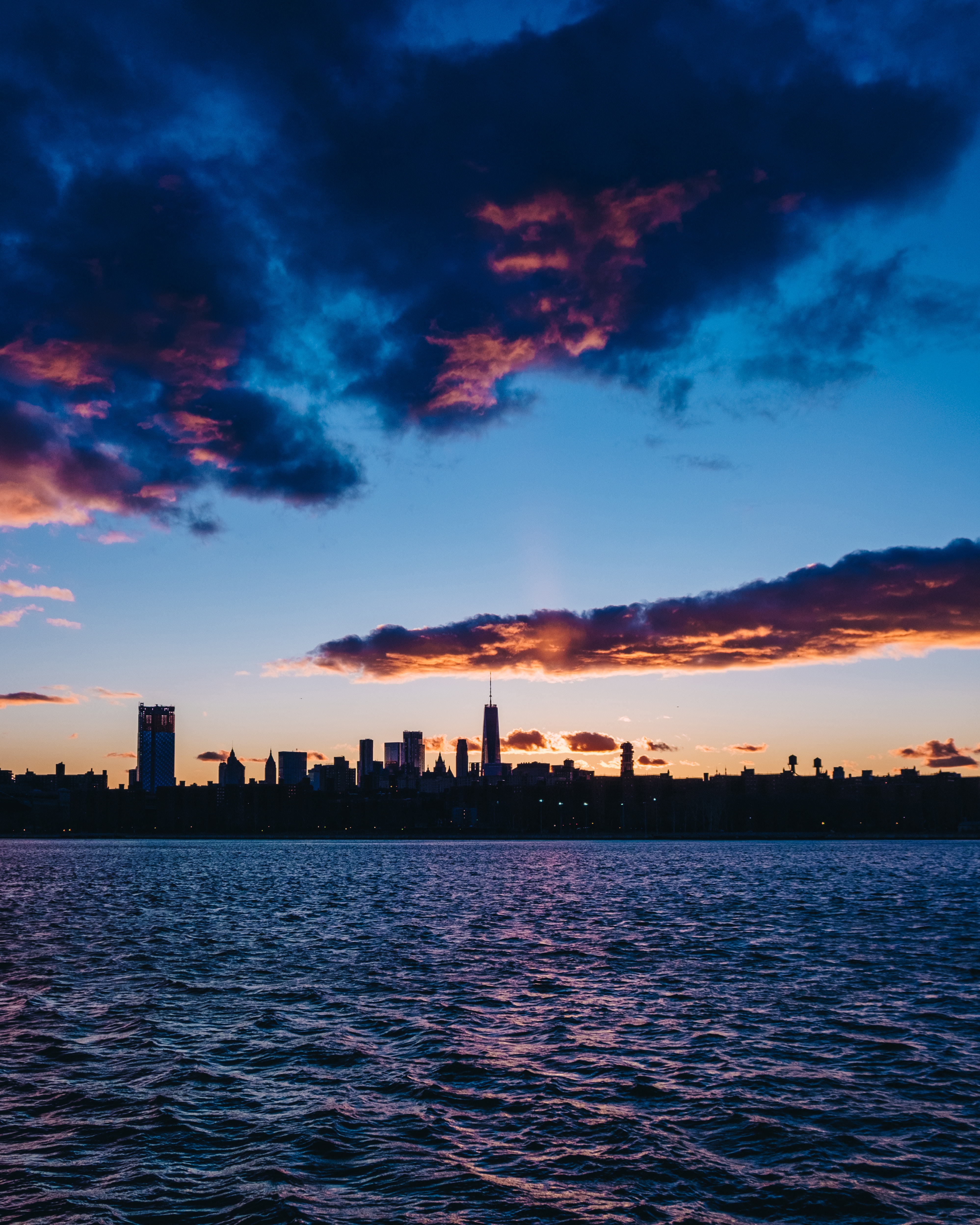 Скачати мобільні шпалери Міста, Панорама, Сша, Нічне Місто, Нью Йорк безкоштовно.