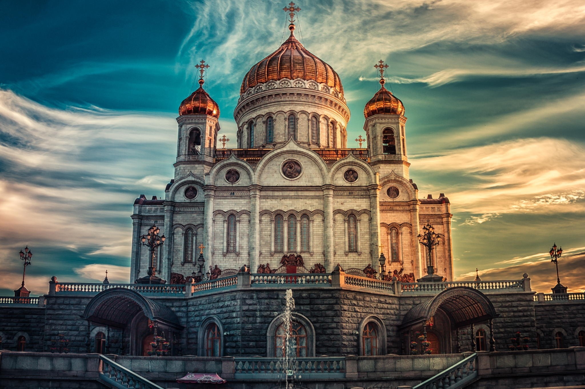 religious, cathedral of christ the saviour, architecture, cathedral, church, dome, russia, cathedrals