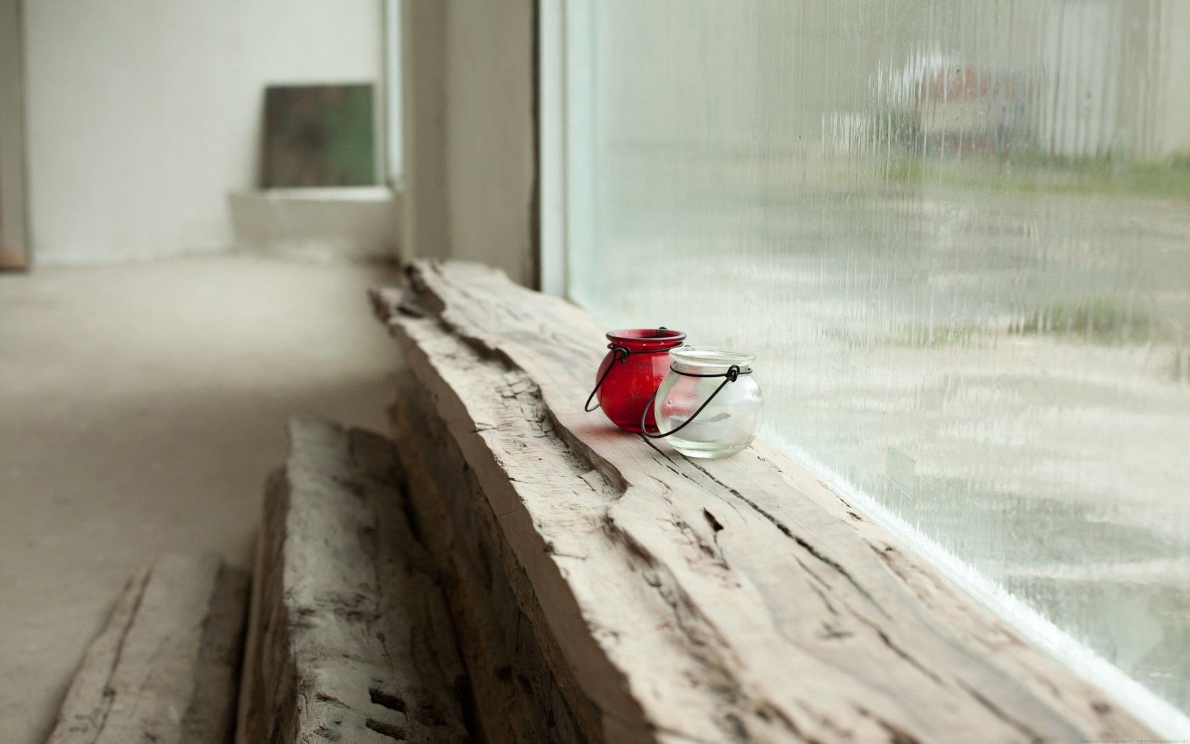 glass, vases, rain, miscellanea, miscellaneous, window