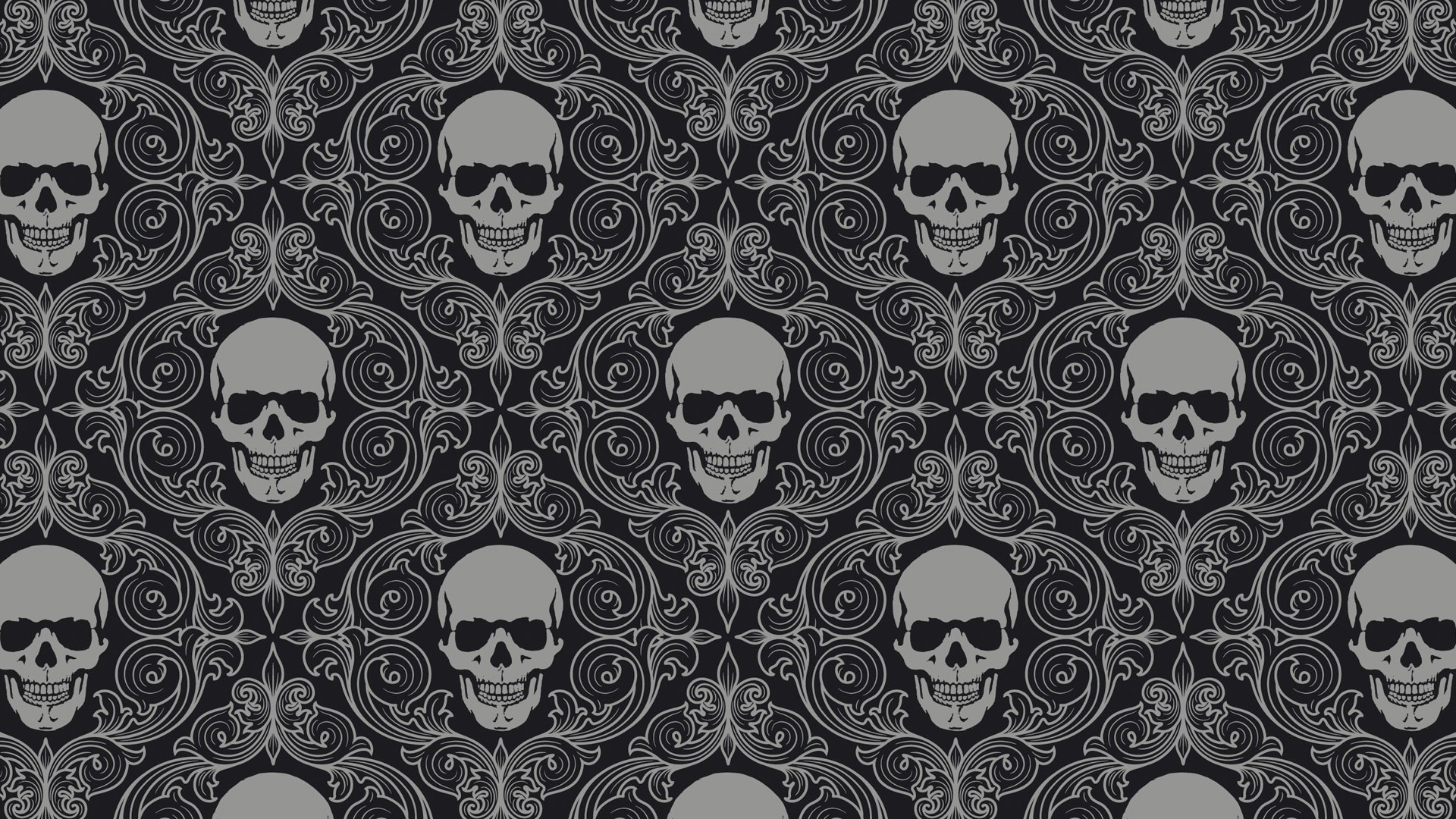 Download mobile wallpaper Dark, Pattern, Skull for free.
