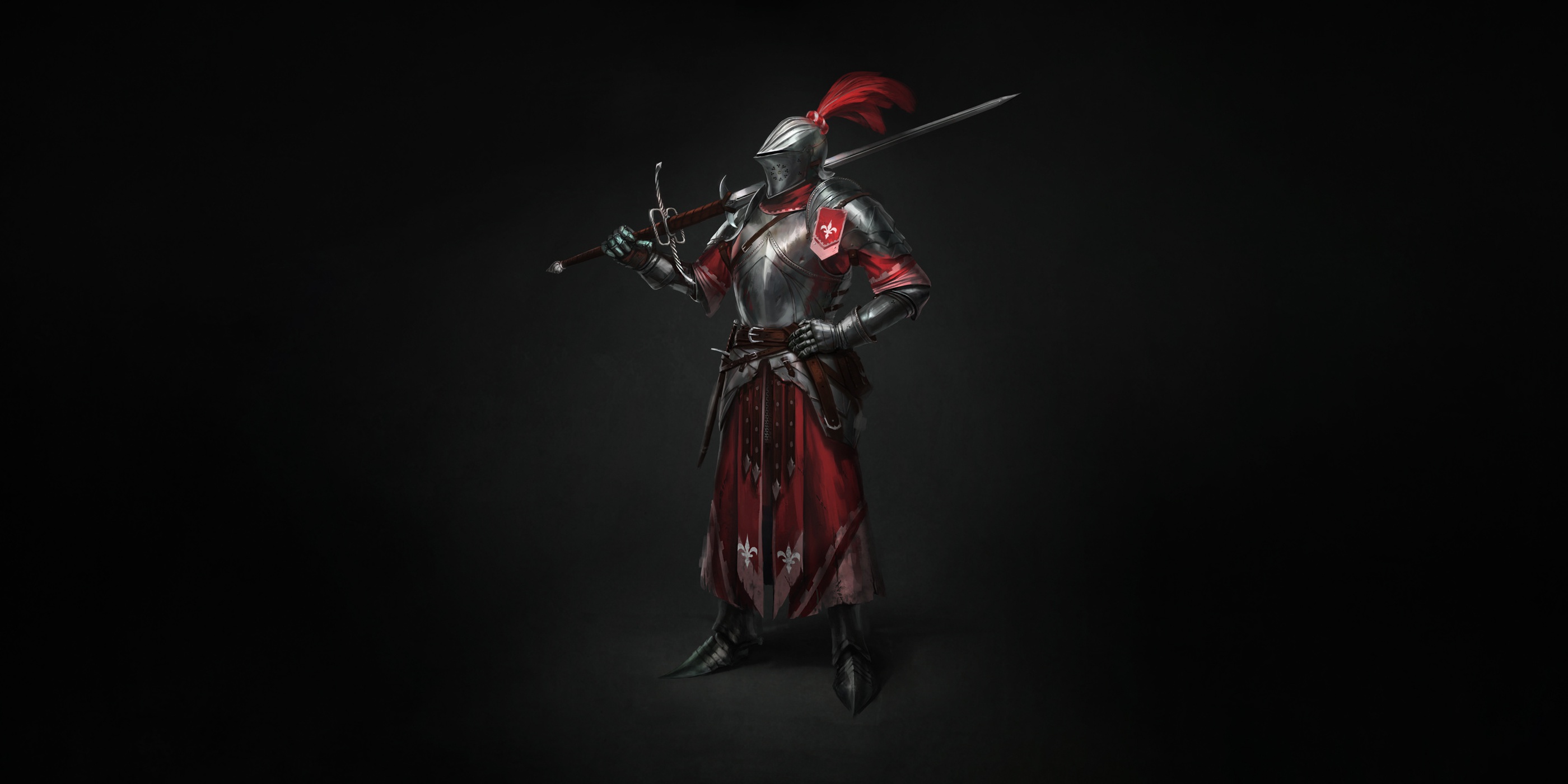 Download mobile wallpaper Fantasy, Warrior, Knight, Armor, Sword for free.