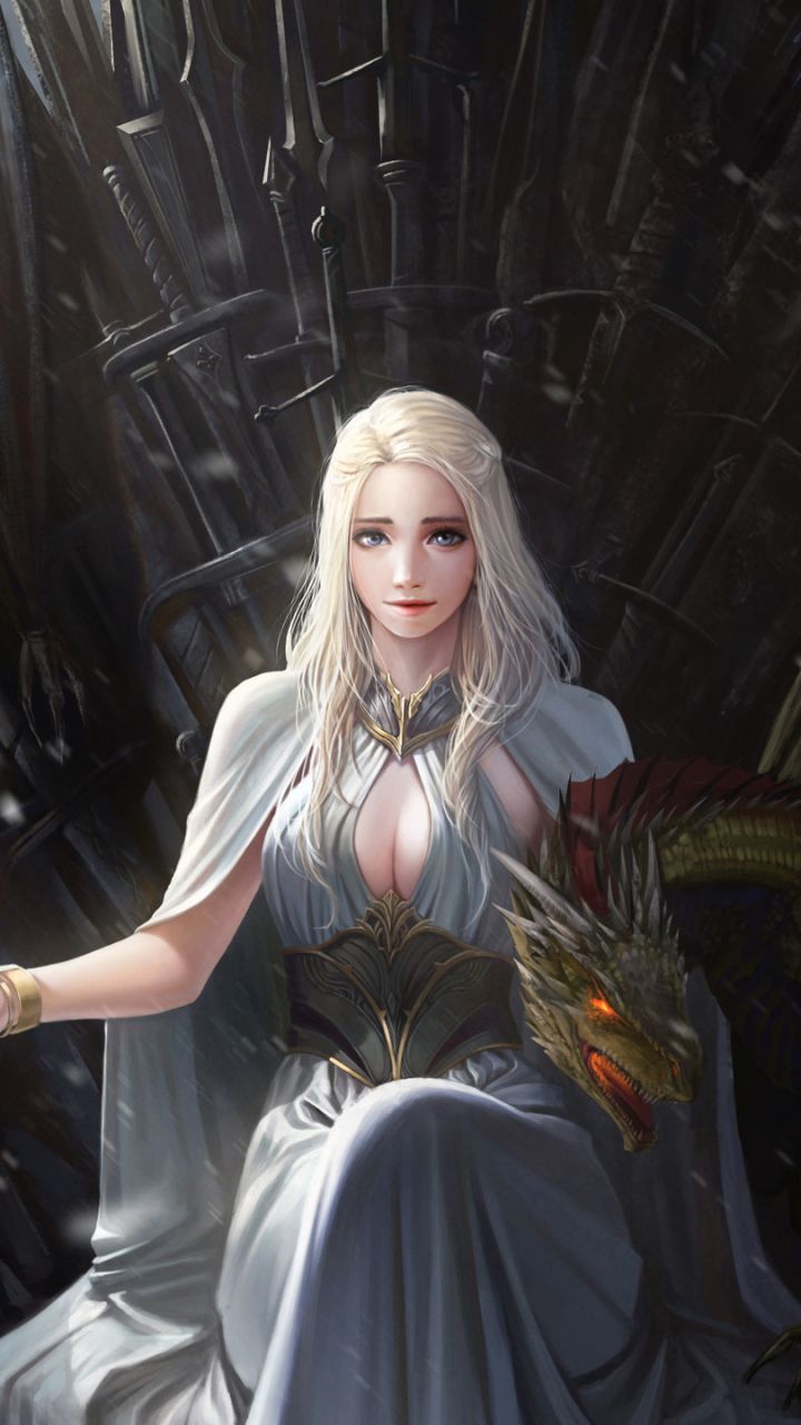 Handy-Wallpaper Fantasie, Blond, Blaue Augen, Blondinen, Fernsehserien, Game Of Thrones: Das Lied Von Eis Und Feuer, Daenerys Targaryen kostenlos herunterladen.