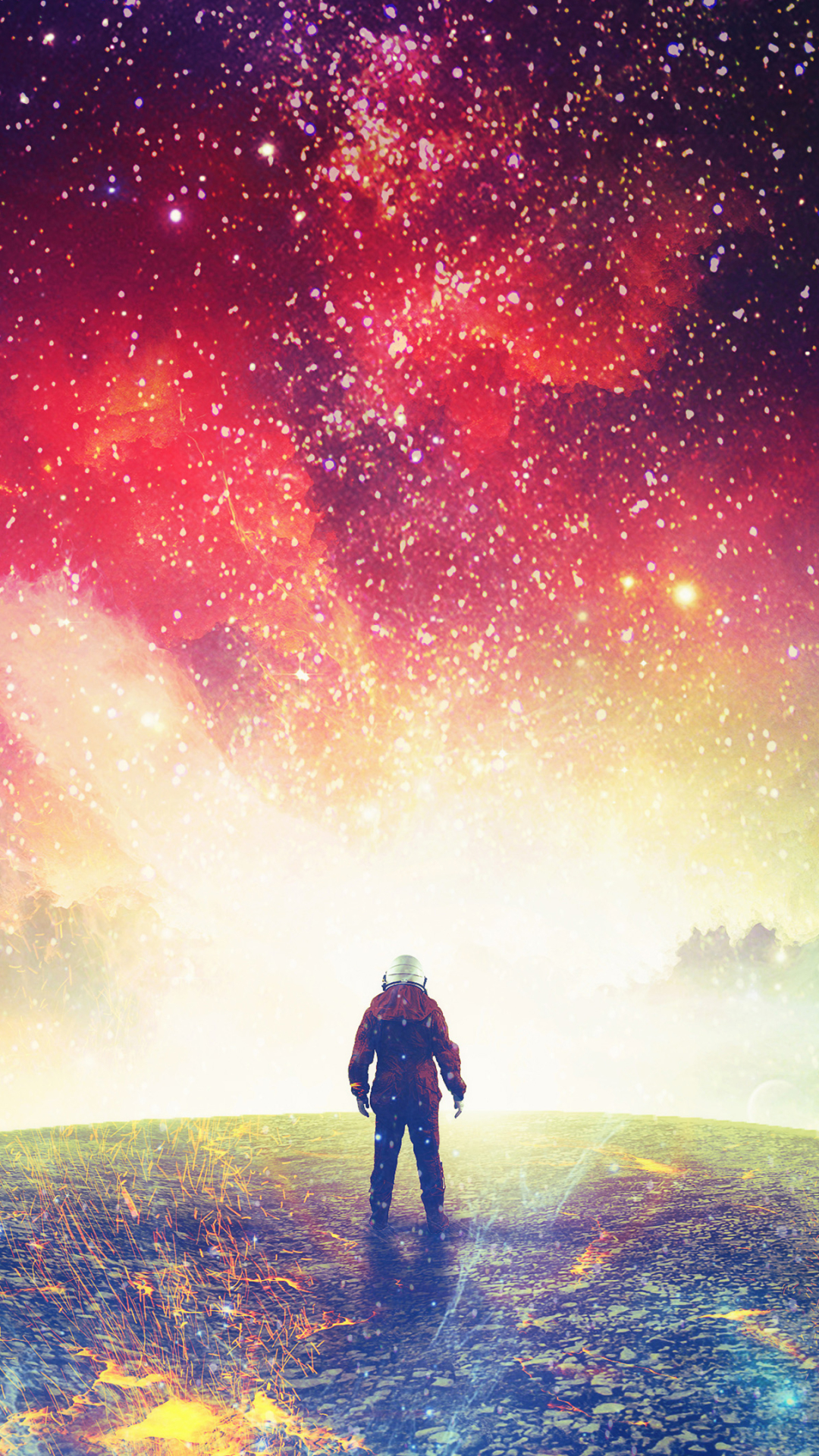 Download mobile wallpaper Stars, Space, Planet, Sci Fi, Astronaut for free.