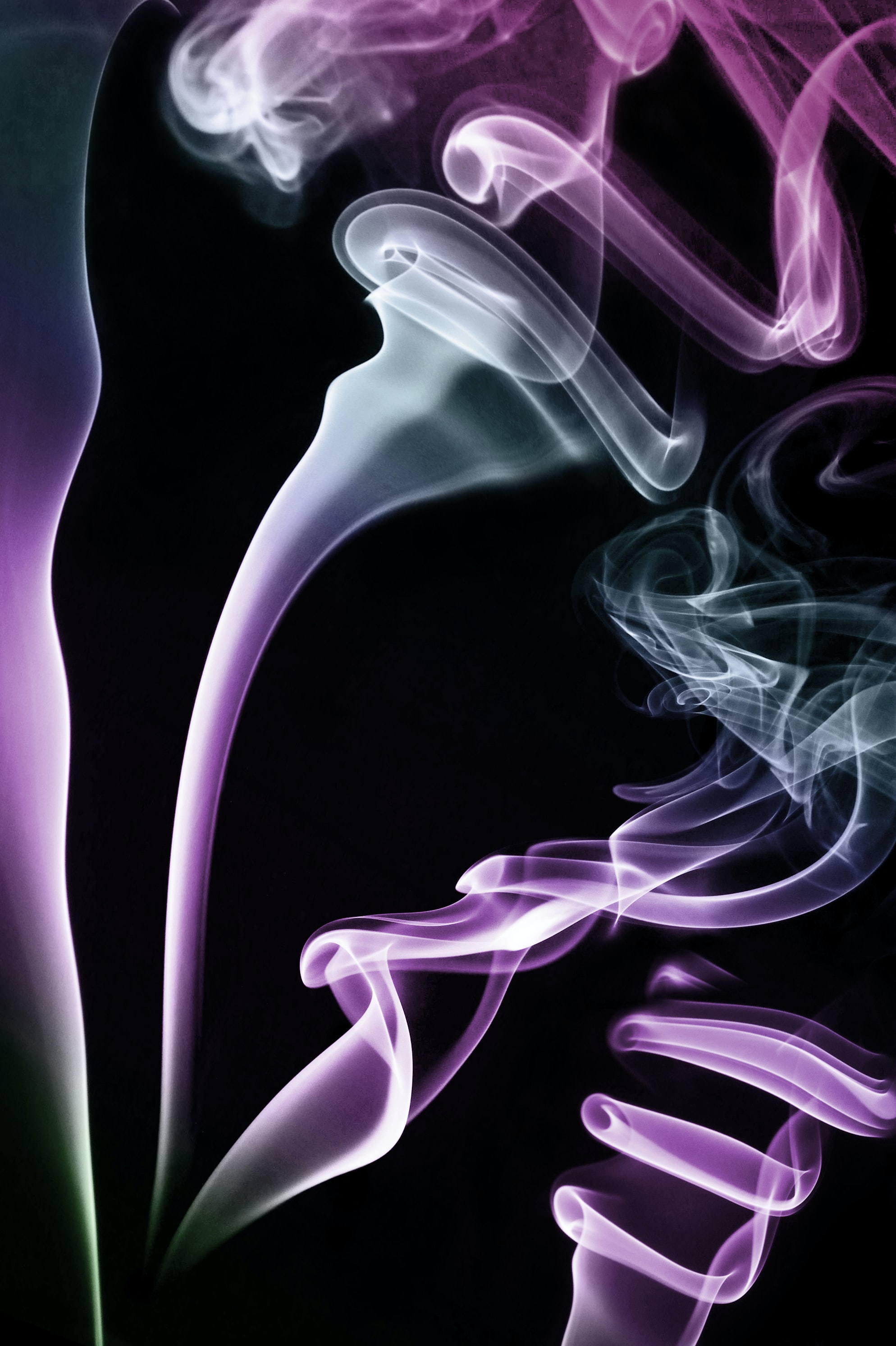 abstract, smoke, violet, purple, cloud, winding, sinuous