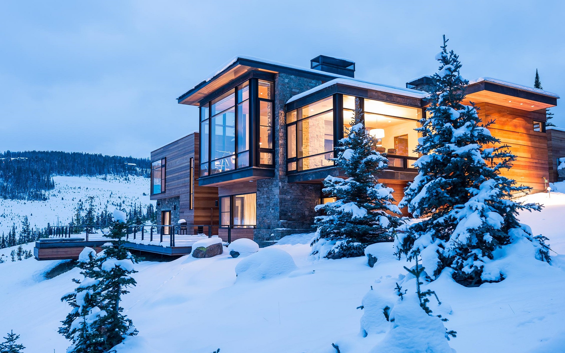 Handy-Wallpaper Winter, Architektur, Schnee, Haus, Villa, Menschengemacht kostenlos herunterladen.