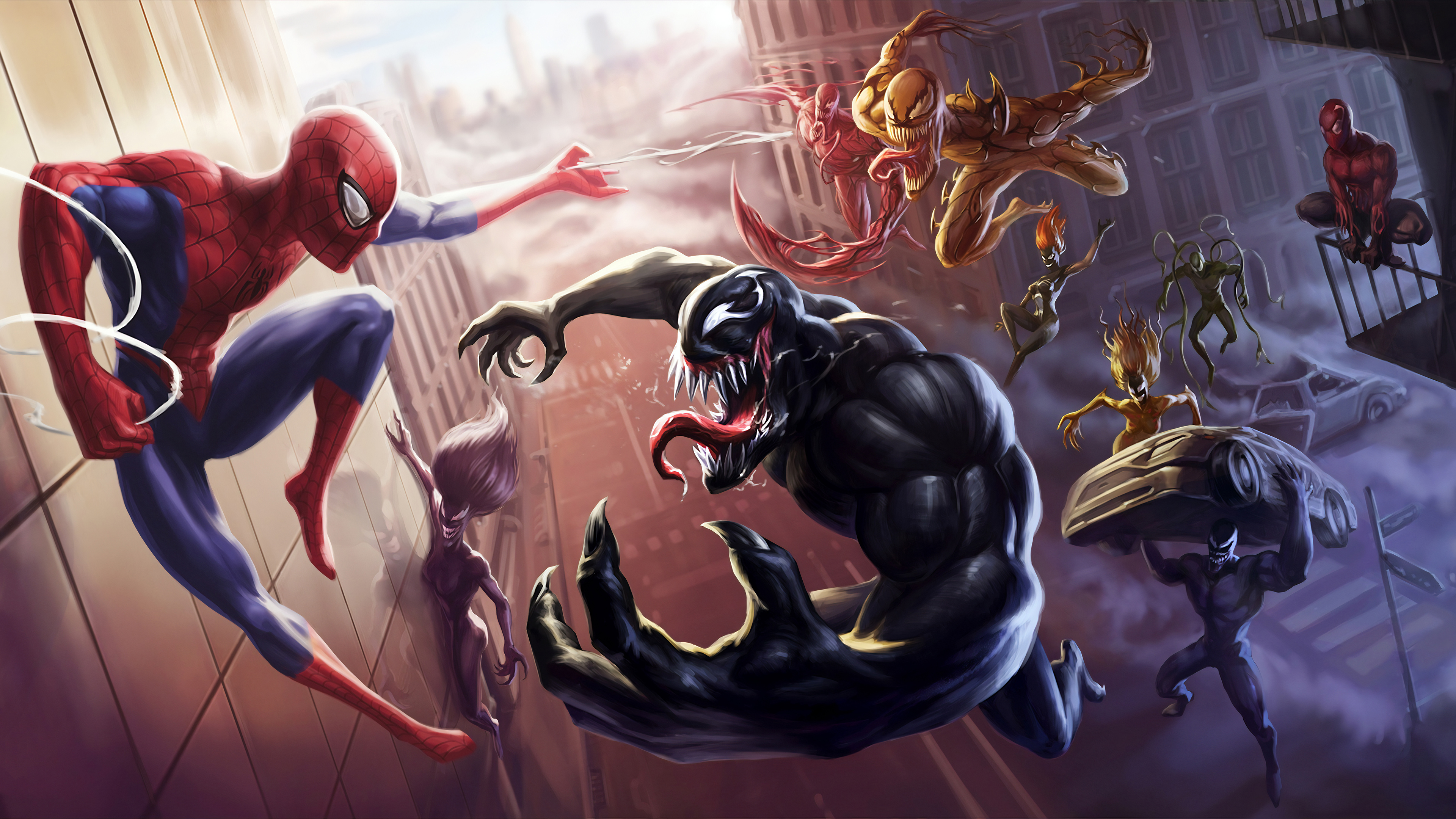 Free download wallpaper Spider Man, Venom, Comics, Carnage (Marvel Comics) on your PC desktop