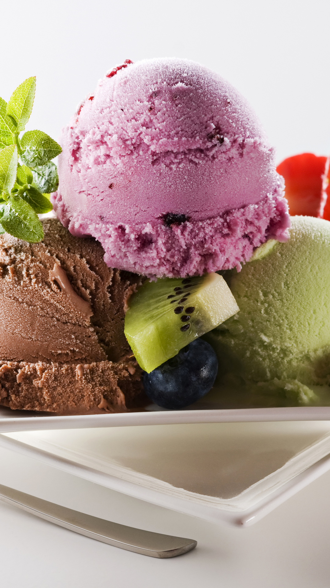Download mobile wallpaper Food, Ice Cream, Fruit for free.