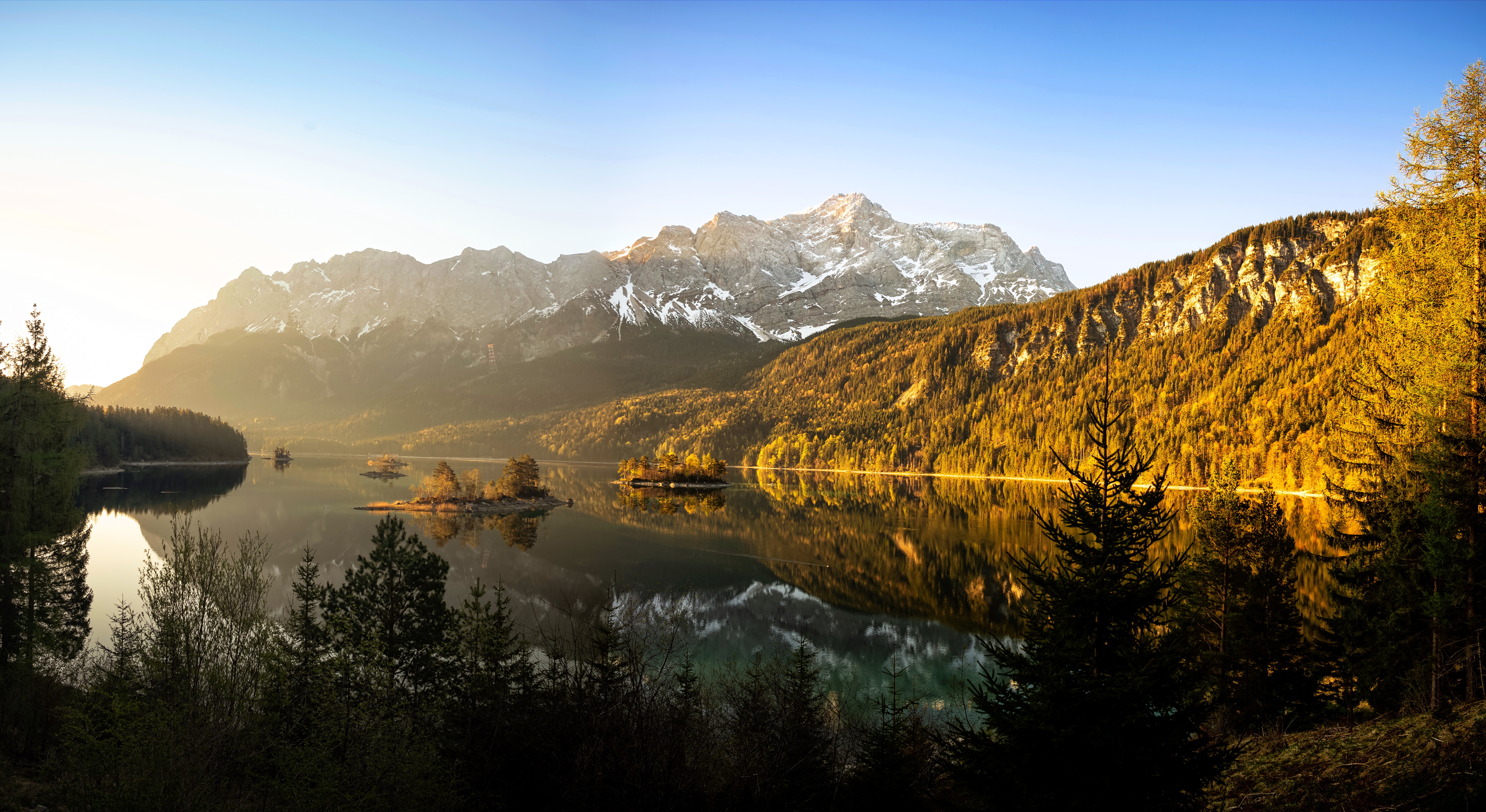 Скачать обои бесплатно Озера, Гора, Озеро, Германия, Земля/природа картинка на рабочий стол ПК
