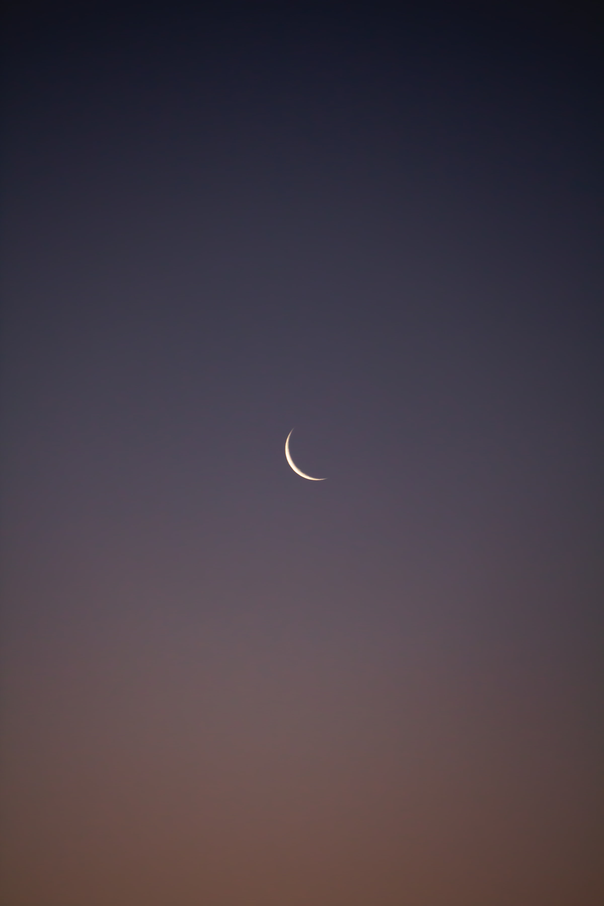 Download mobile wallpaper Evening, Nature, Sky, Sunset, Moon for free.