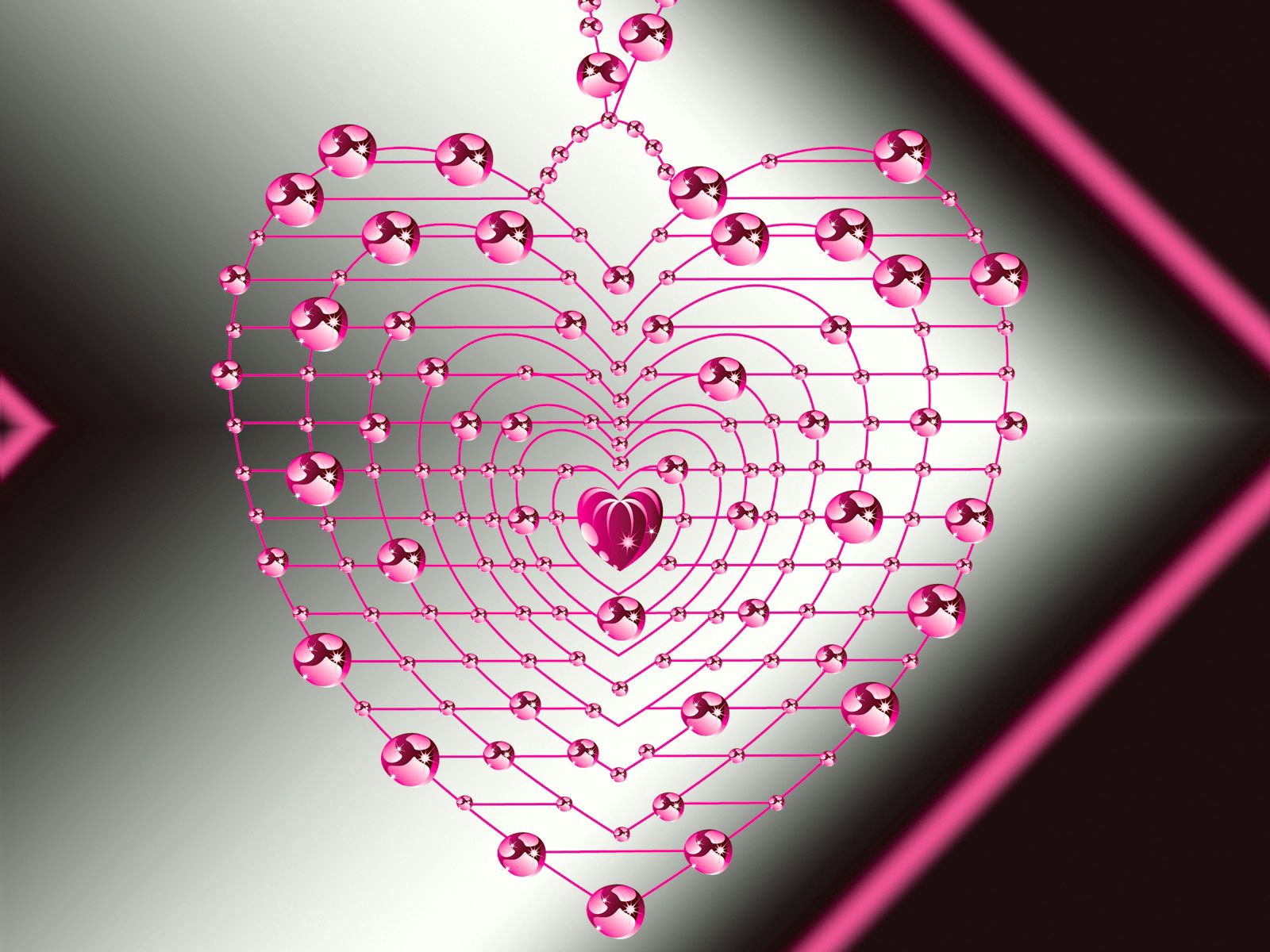 1920x1080 Background brilliance, pink, love, shine, heart
