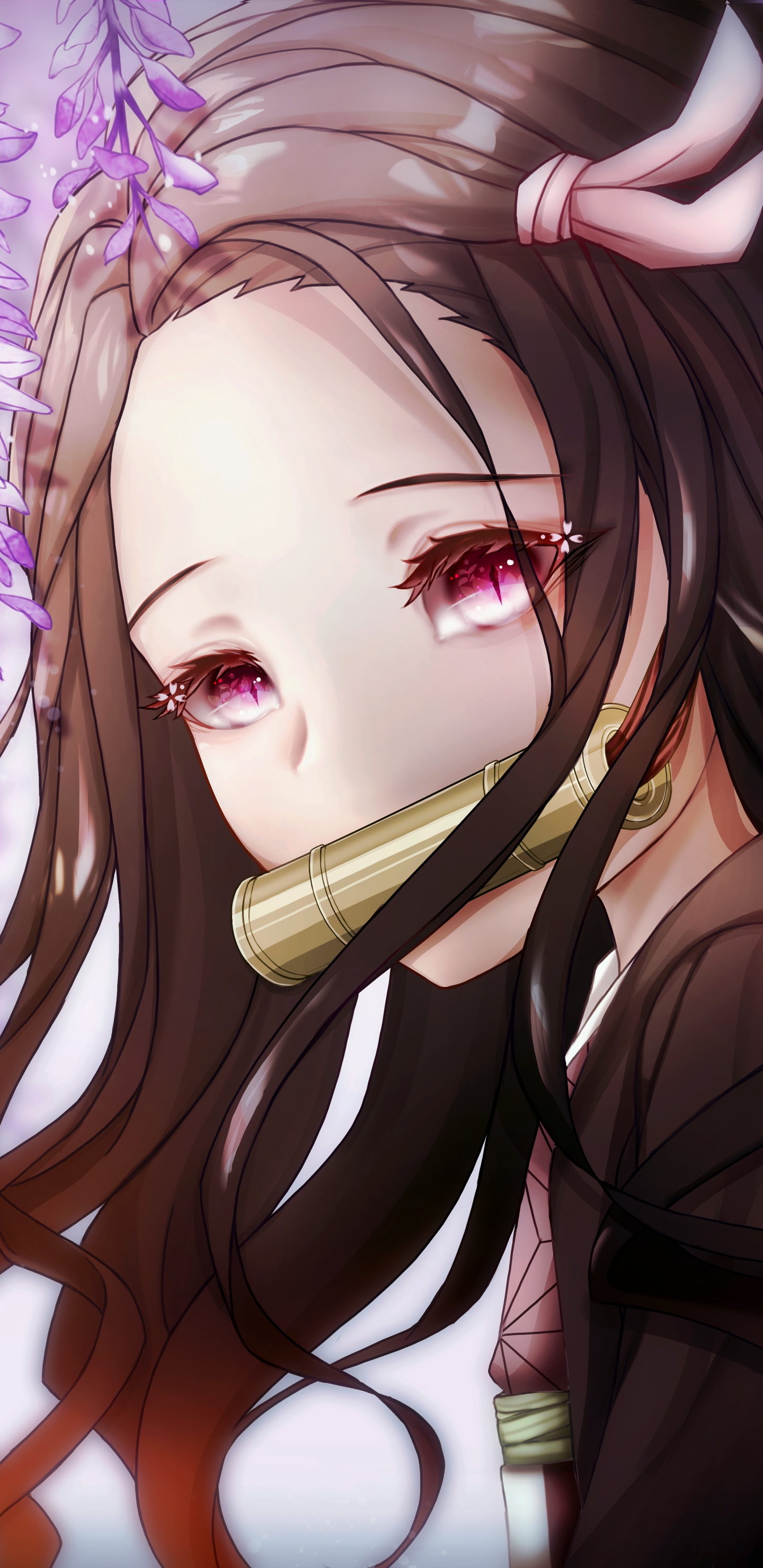 Handy-Wallpaper Animes, Nezuko Kamado, Demon Slayer kostenlos herunterladen.