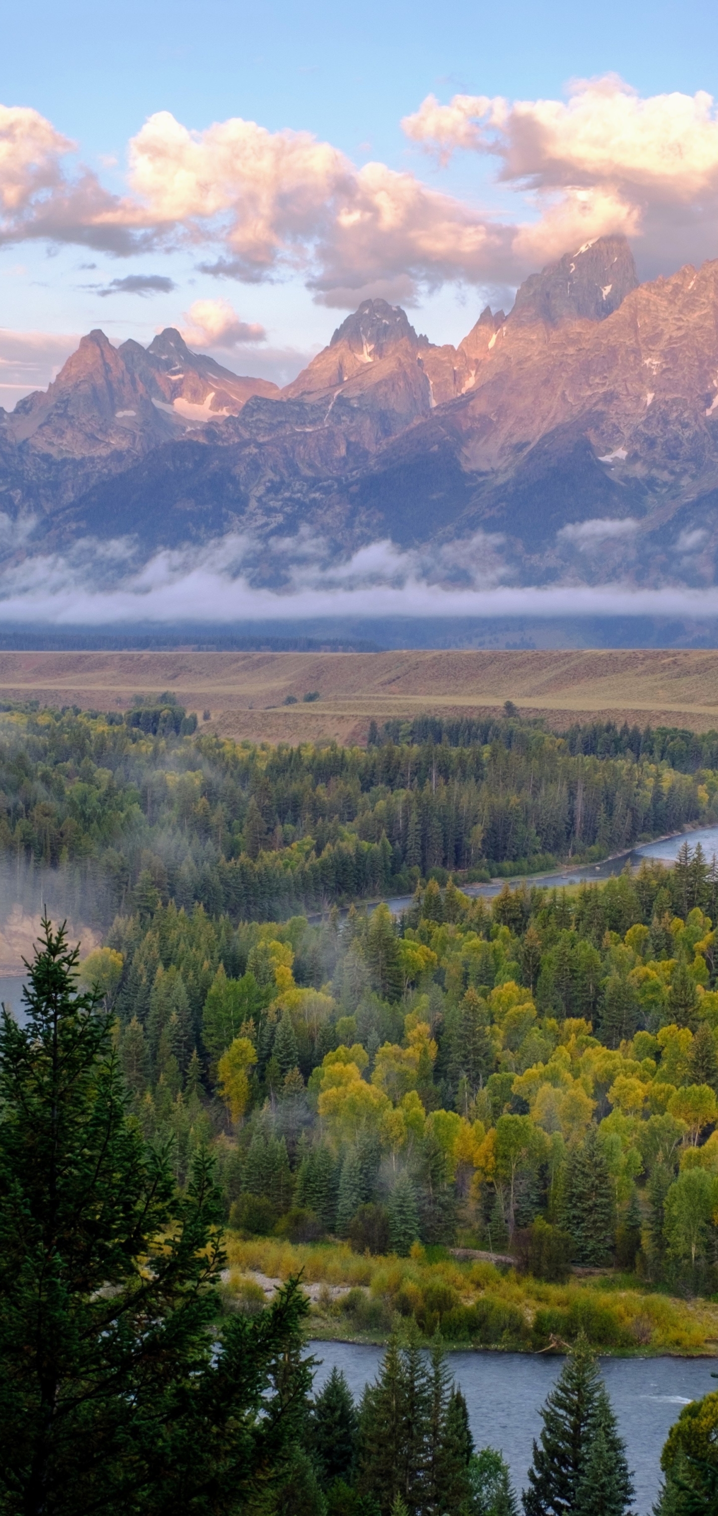 Handy-Wallpaper Landschaft, Natur, Berg, Wald, Fluss, Gebirge, Erde/natur kostenlos herunterladen.