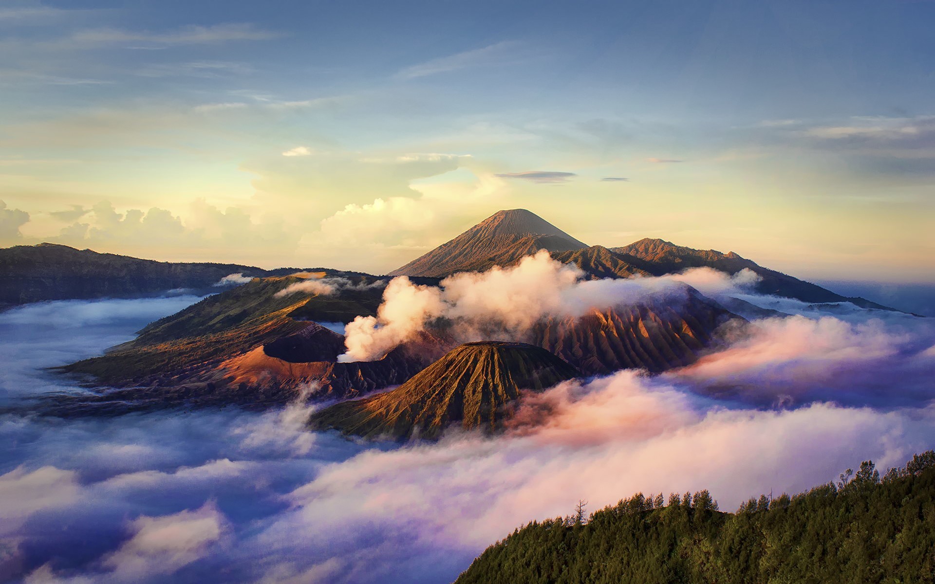 342744 descargar fondo de pantalla tierra/naturaleza, monte bromo, nube, indonesia, java (indonesia), volcán, volcanes: protectores de pantalla e imágenes gratis