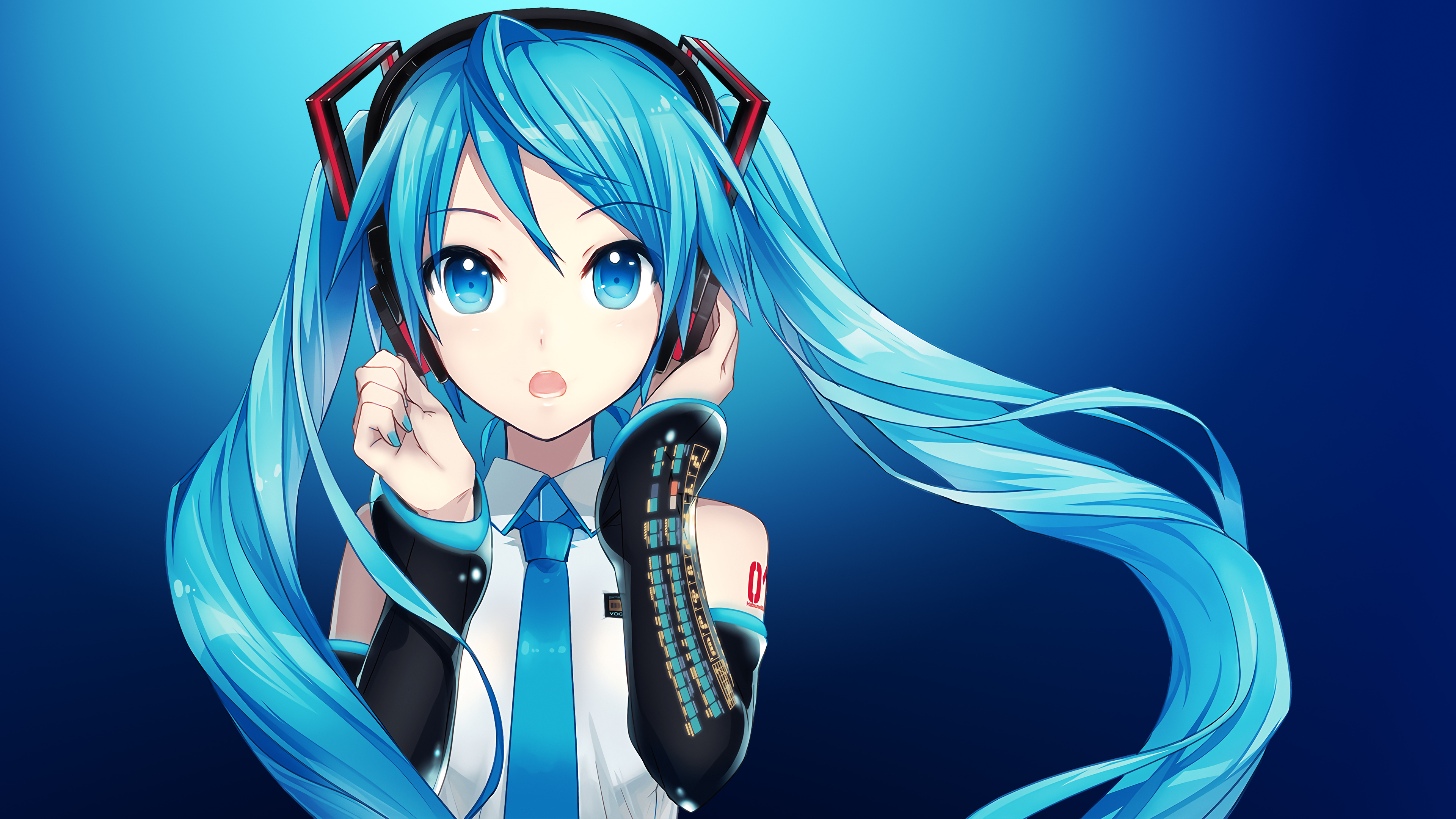 Descarga gratis la imagen Vocaloid, Ojos Azules, Animado, Pelo Largo, Pelo Azul, Hatsune Miku en el escritorio de tu PC