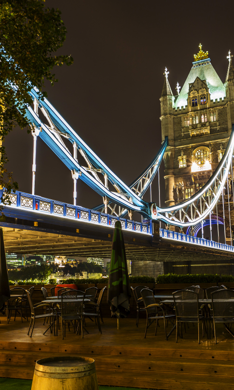 Download mobile wallpaper Bridges, Night, London, Bridge, Tower Bridge, Man Made for free.