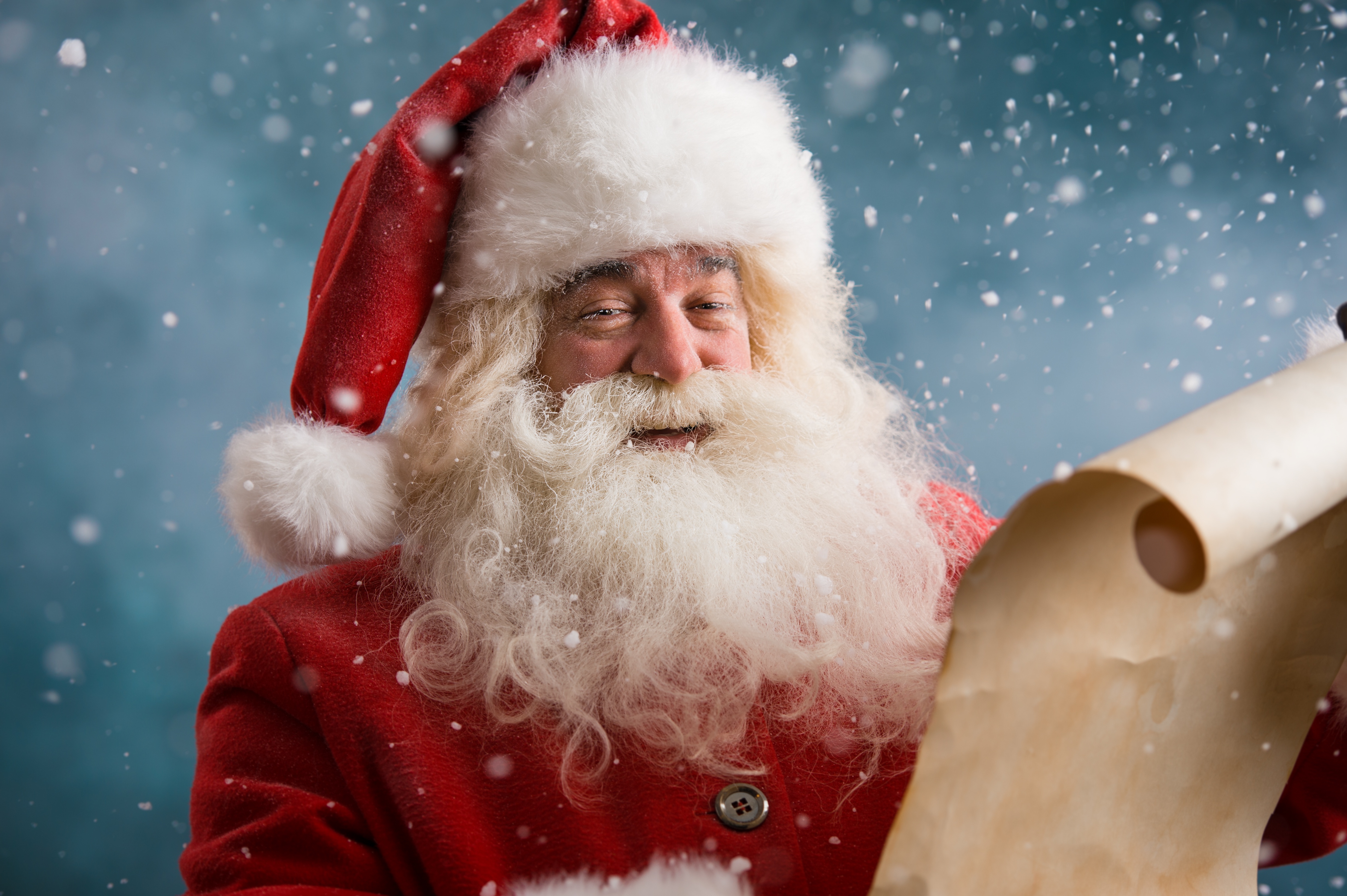 Handy-Wallpaper Feiertage, Weihnachtsmann, Weihnachten, Bart, Weihnachtsmütze kostenlos herunterladen.