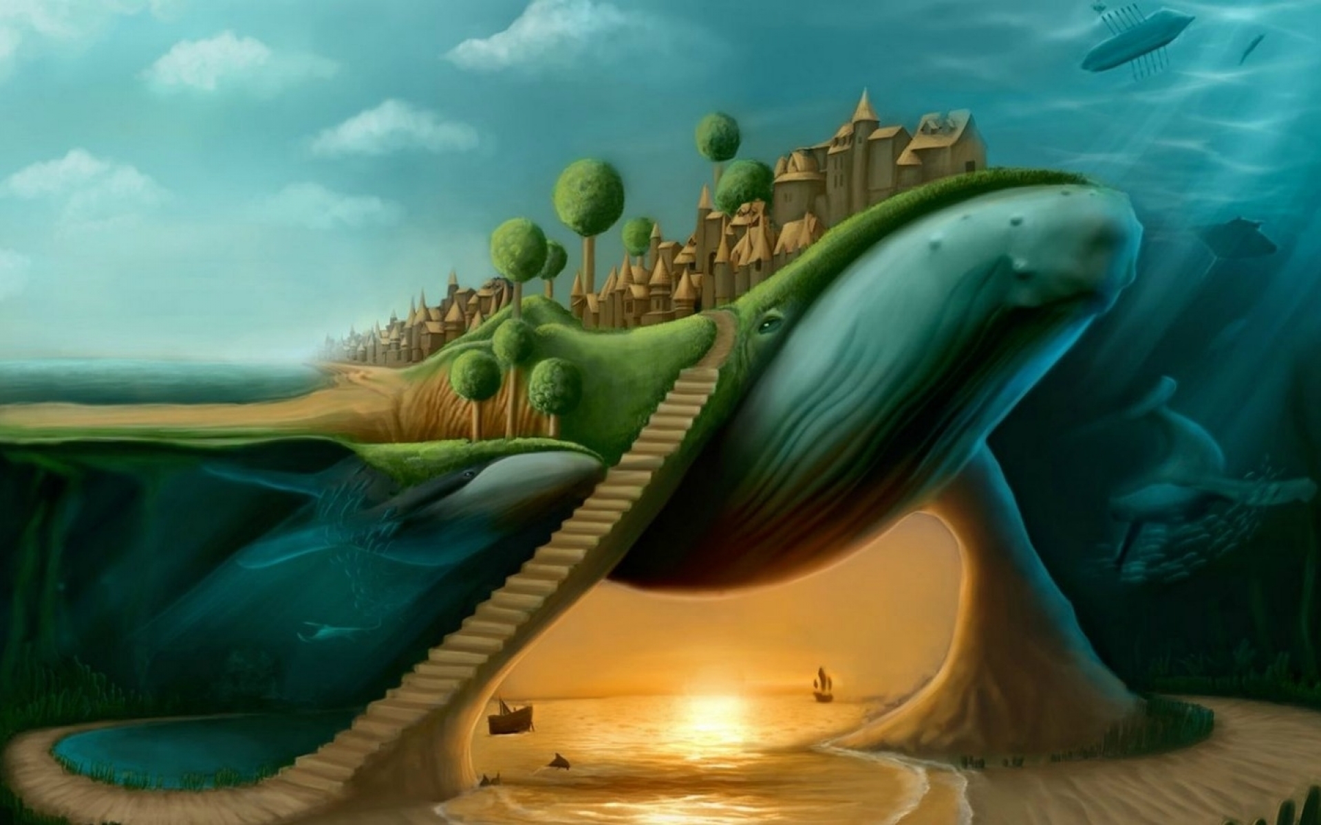 Free download wallpaper Landscape, Fantasy on your PC desktop