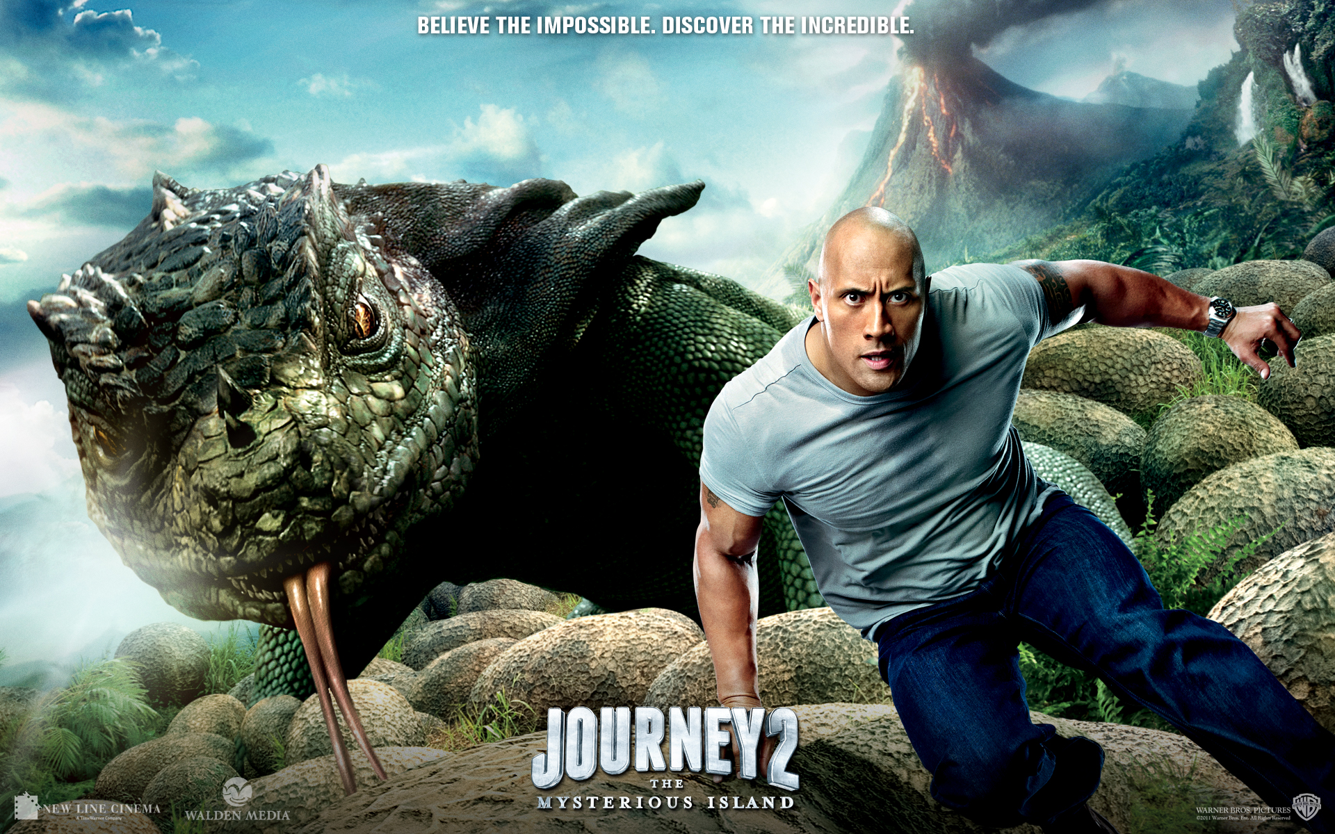 movie, journey 2: the mysterious island, dwayne johnson, lizard