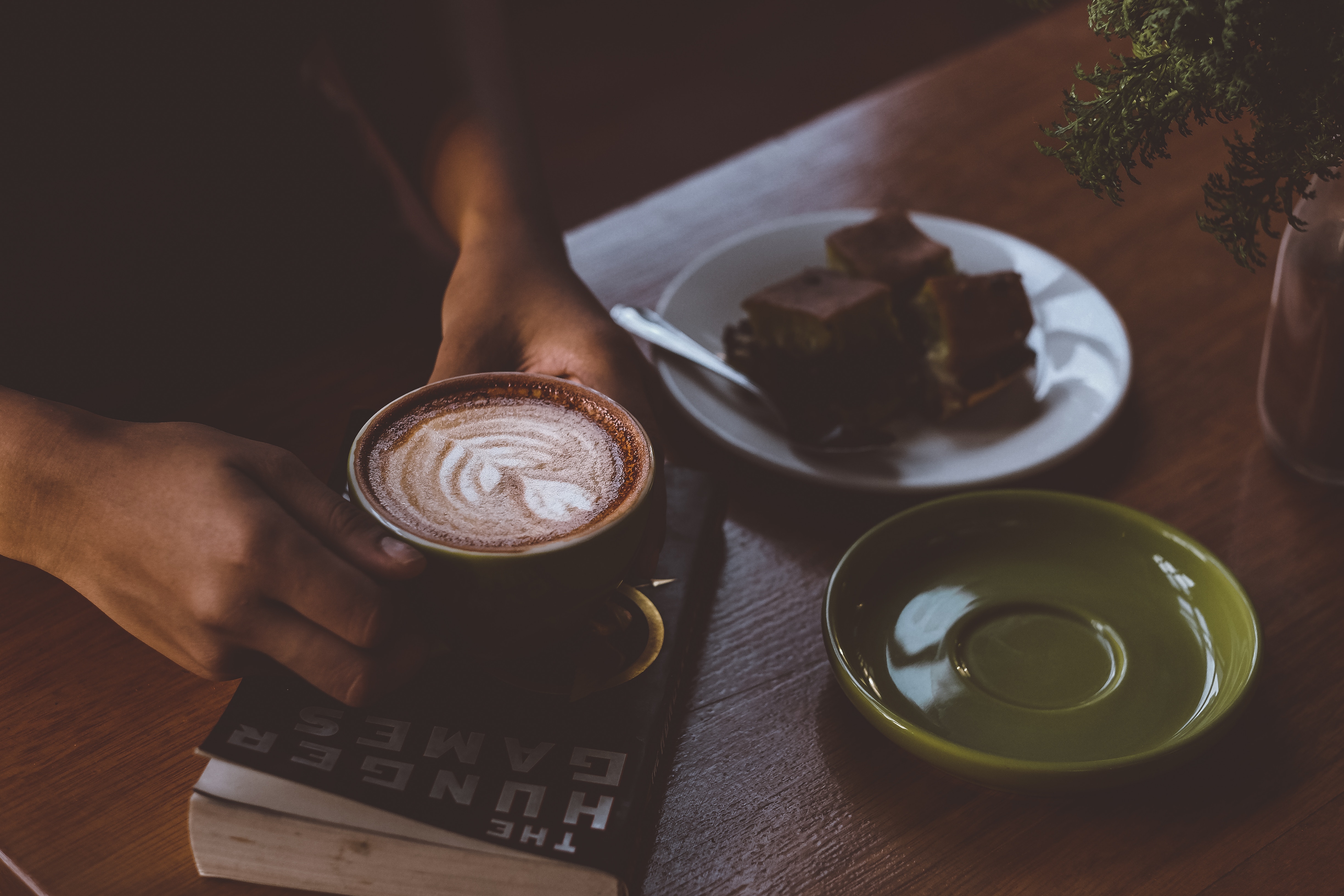 coffee, food, cup, hands, book Full HD