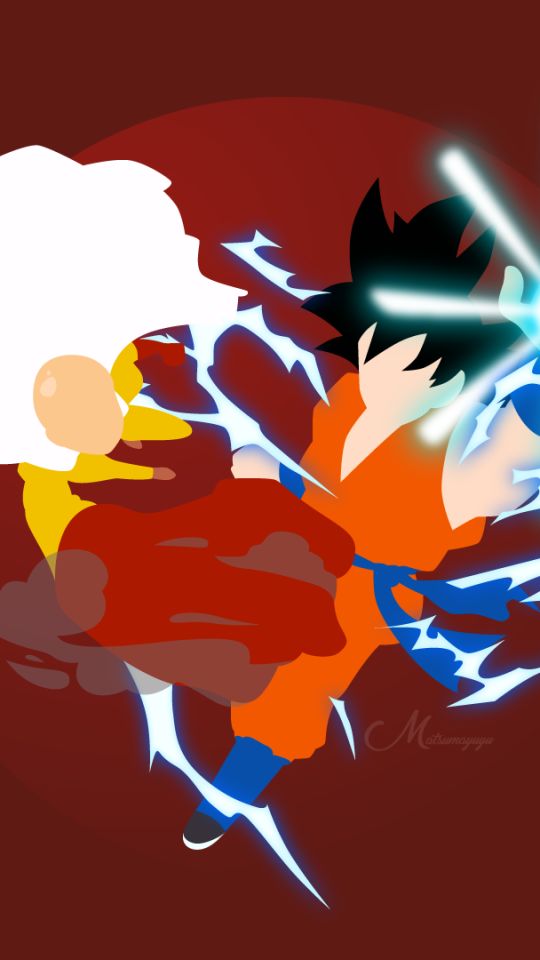 Baixar papel de parede para celular de Anime, Vetor, Crossover, Esfera Do Dragão, Minimalista, Goku, Saitama (One Punch Man), One Punch Man, Homem De Um Soco Só gratuito.