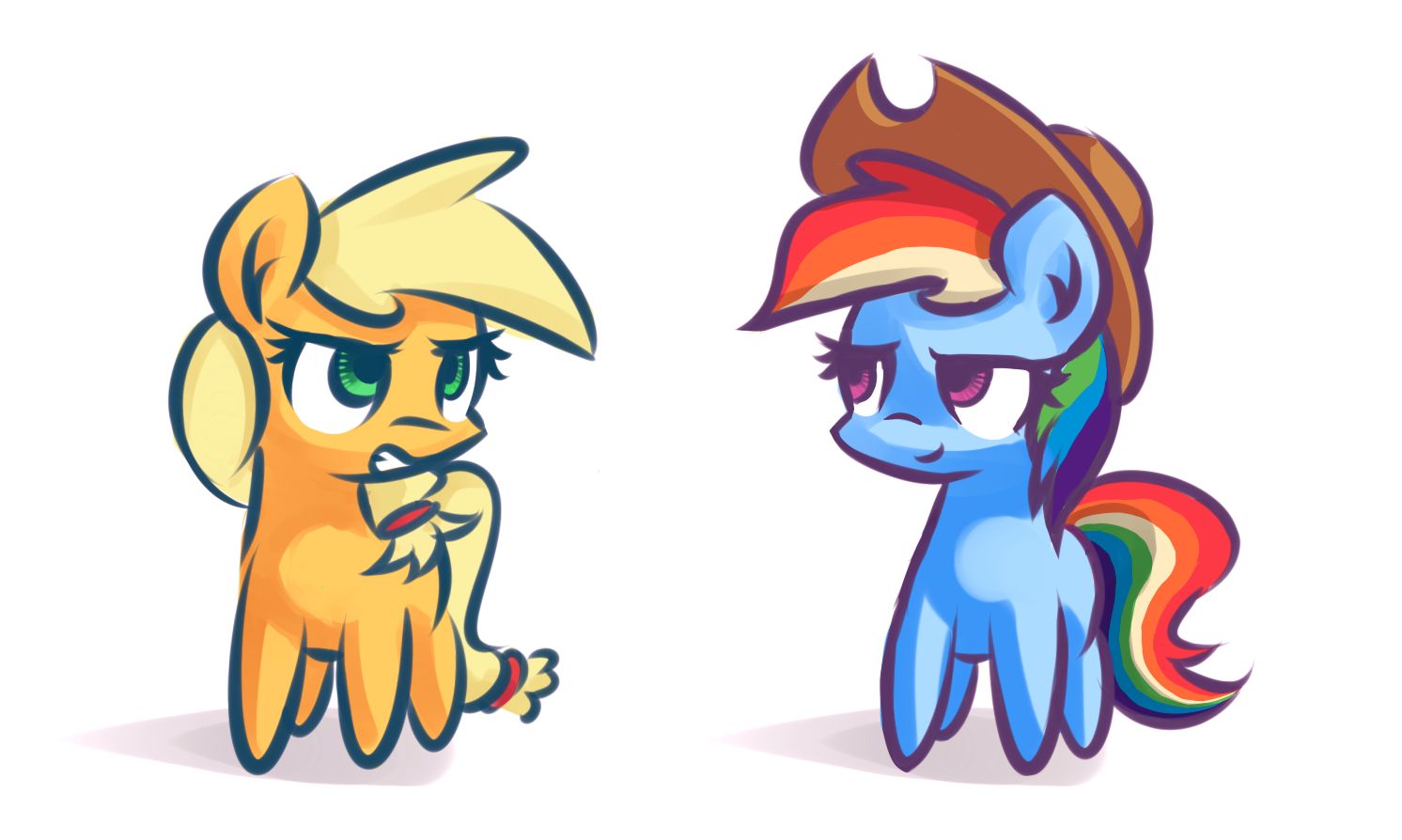 Laden Sie das Mein Kleines Pony, Fernsehserien, My Little Pony Freundschaft Ist Magie, Applejack (Mein Kleines Pony), Rainbow Dash-Bild kostenlos auf Ihren PC-Desktop herunter