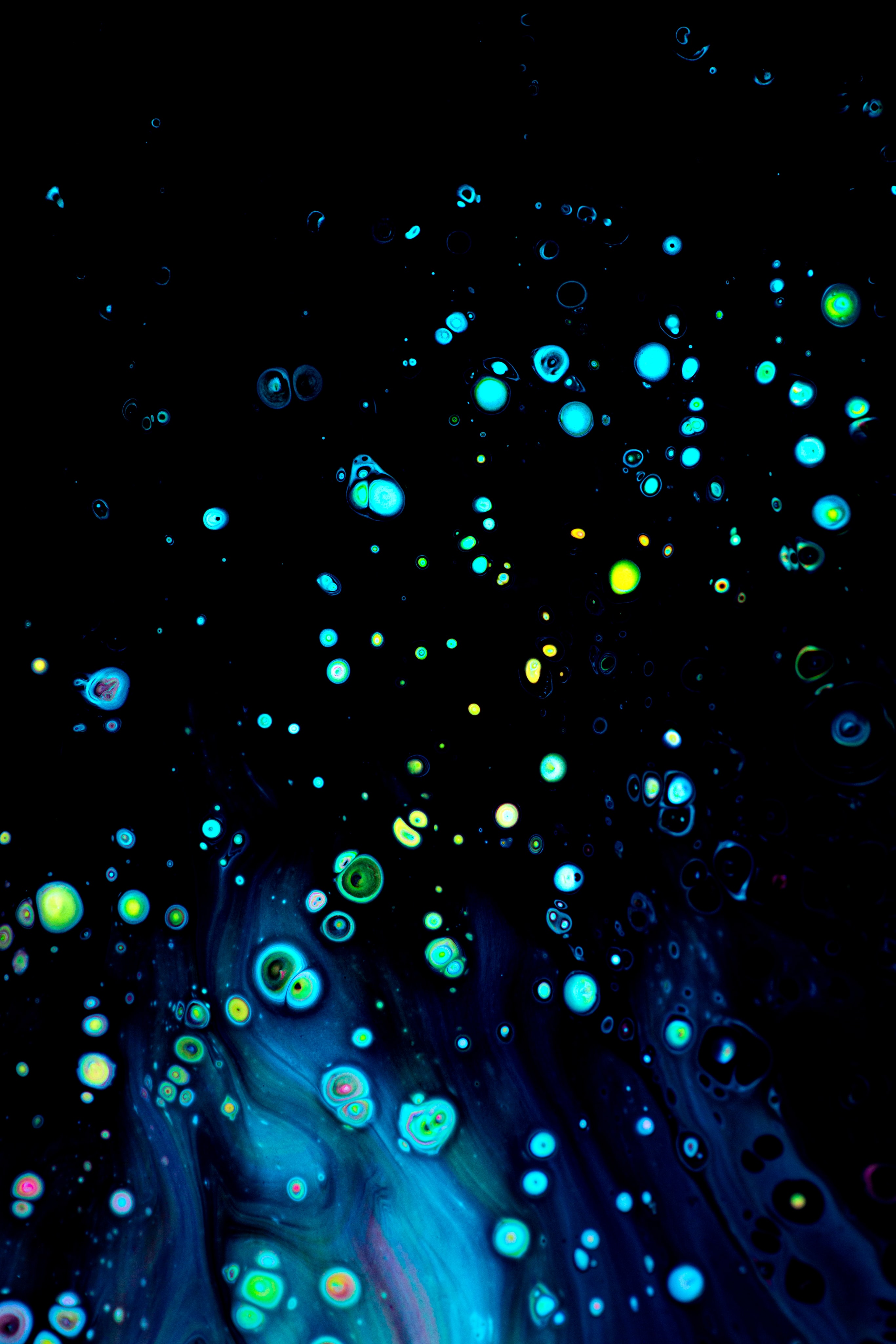 Free download wallpaper Abstract, Paint, Dark, Stains, Spots, Bubbles, Liquid on your PC desktop