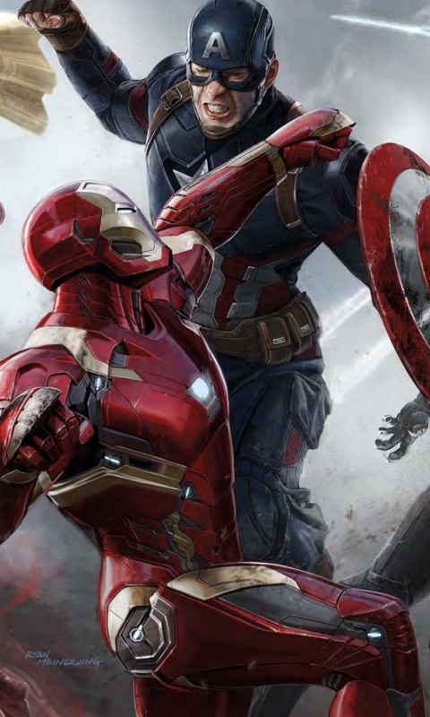 Download mobile wallpaper Iron Man, Captain America, Movie, Captain America: Civil War for free.