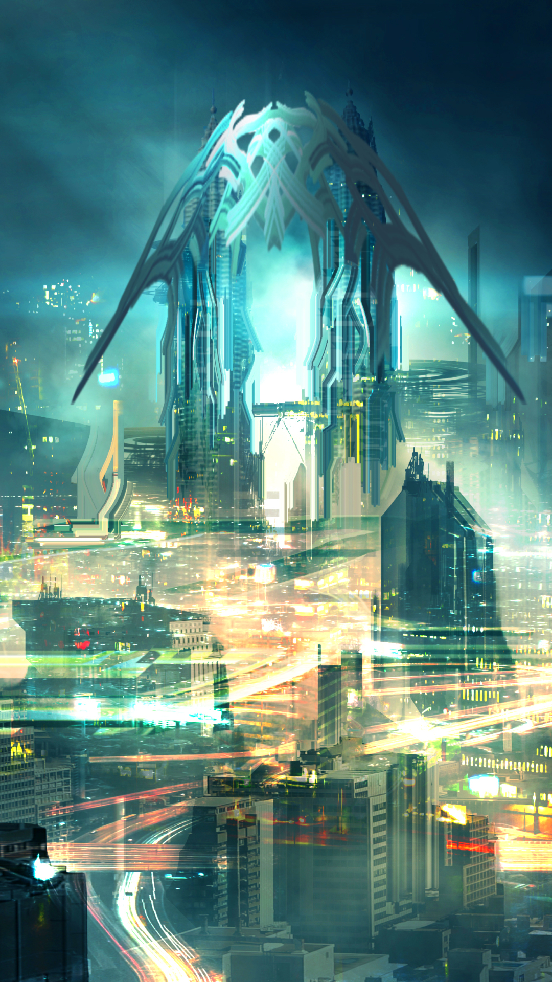 Download mobile wallpaper City, Building, Cityscape, Sci Fi, Futuristic City for free.