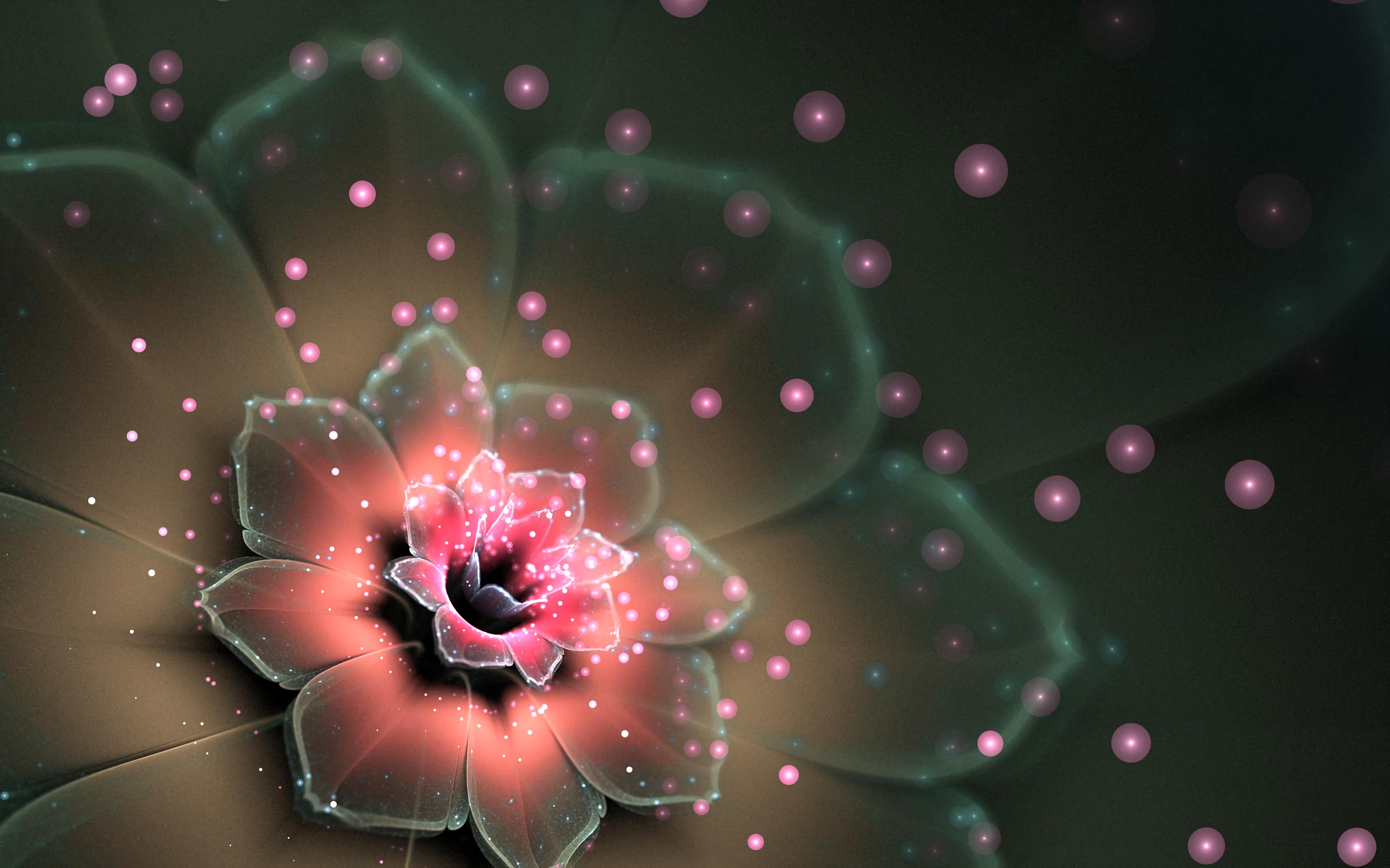 Free download wallpaper Flower, Abstract, Shine, Brilliance, Glare, Fractal on your PC desktop