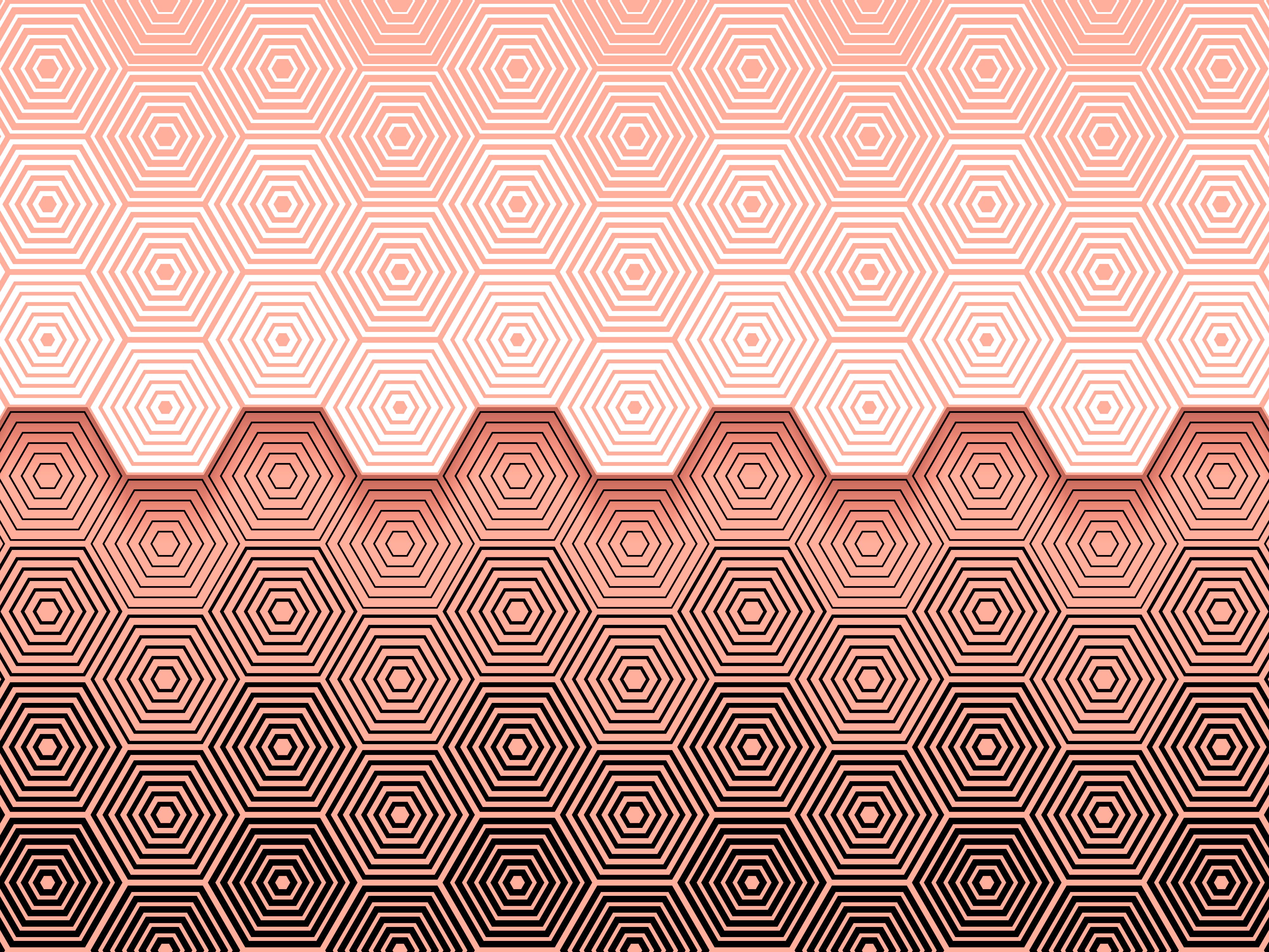 Download mobile wallpaper Pattern, Artistic, Hexagon, Minimalist for free.