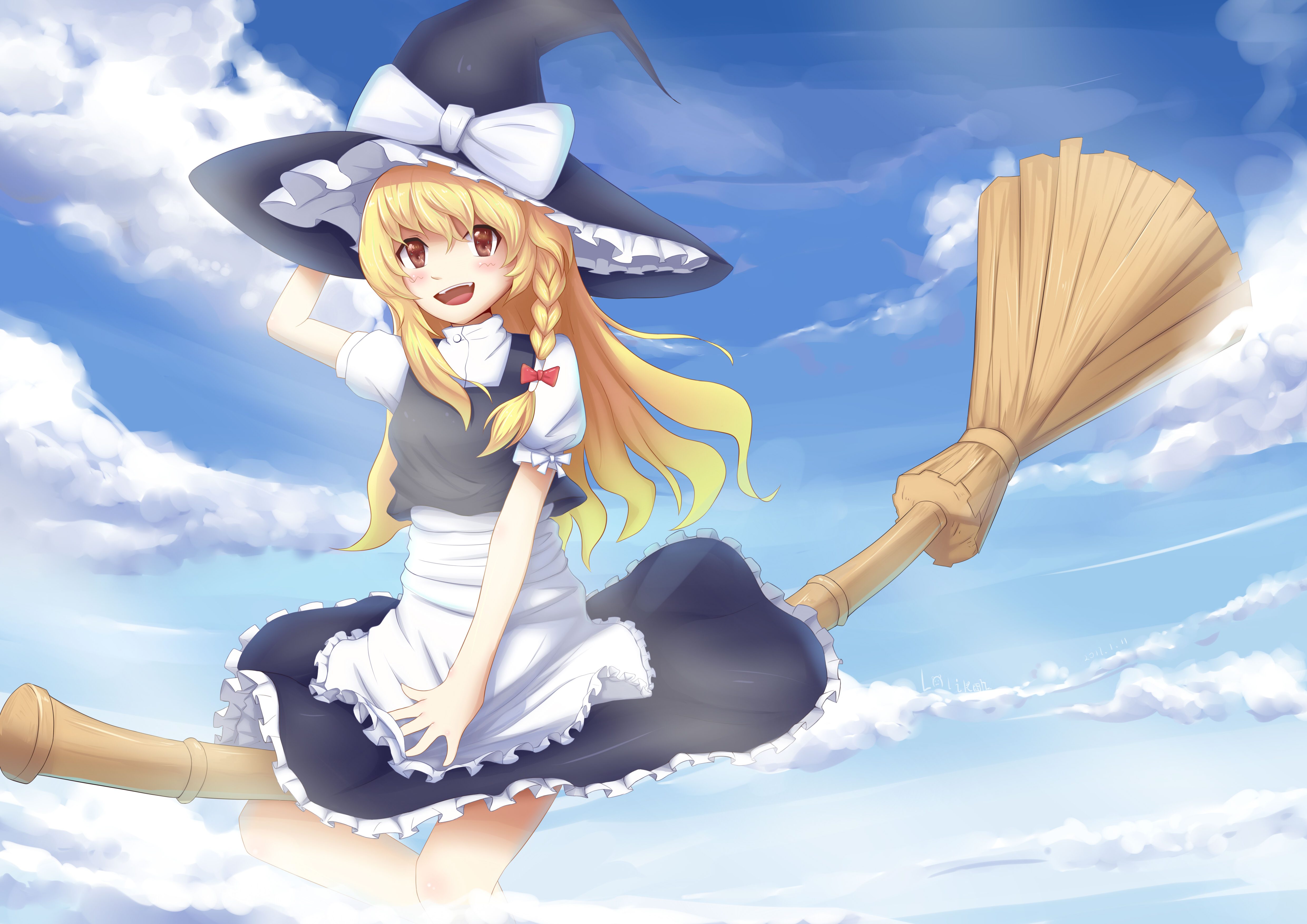 Téléchargez gratuitement l'image Animé, Touhou, Marisa Kirisame sur le bureau de votre PC