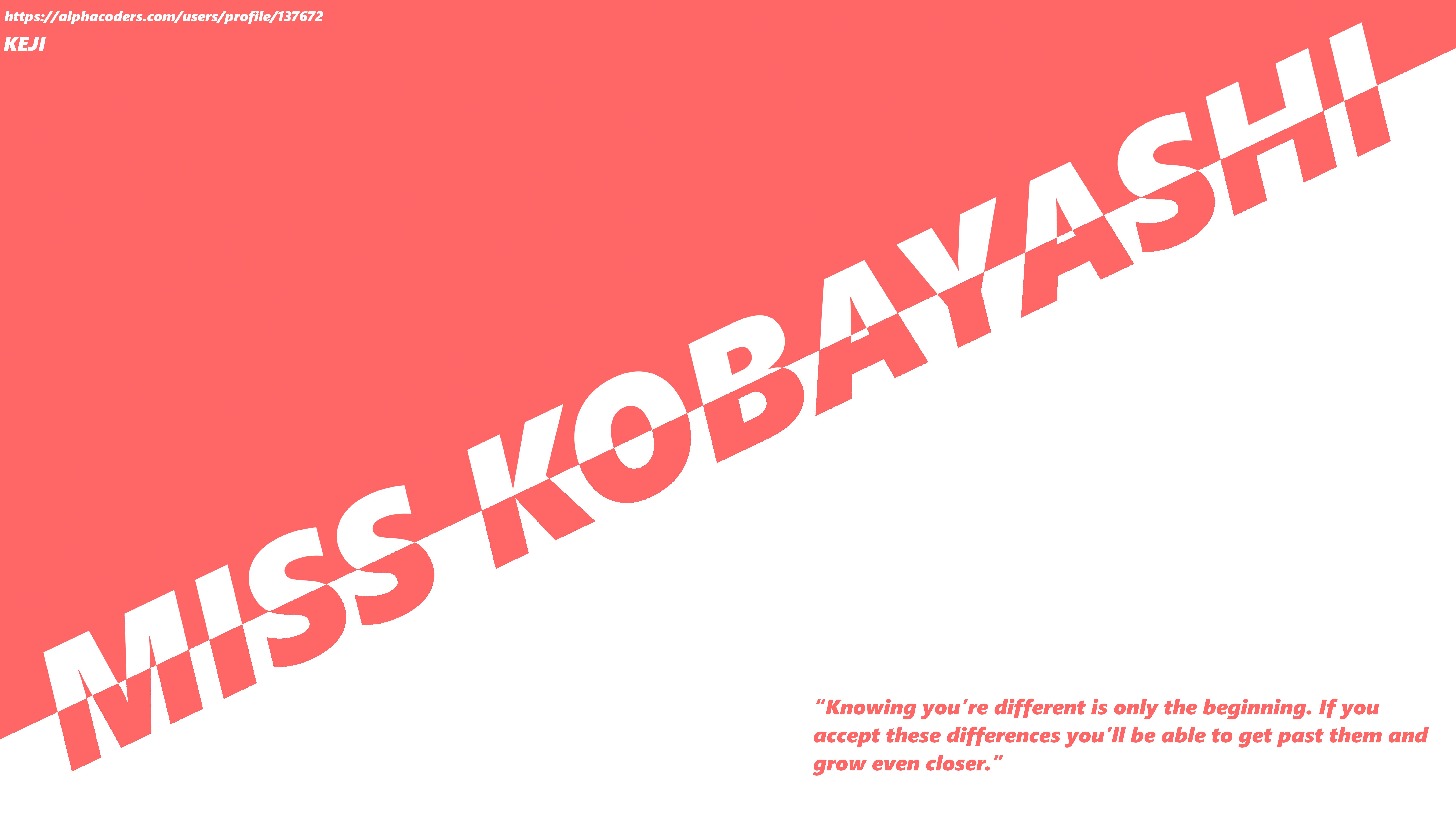 Laden Sie das Zitat, Animes, Kobayashi San Chi No Maid Dragon-Bild kostenlos auf Ihren PC-Desktop herunter