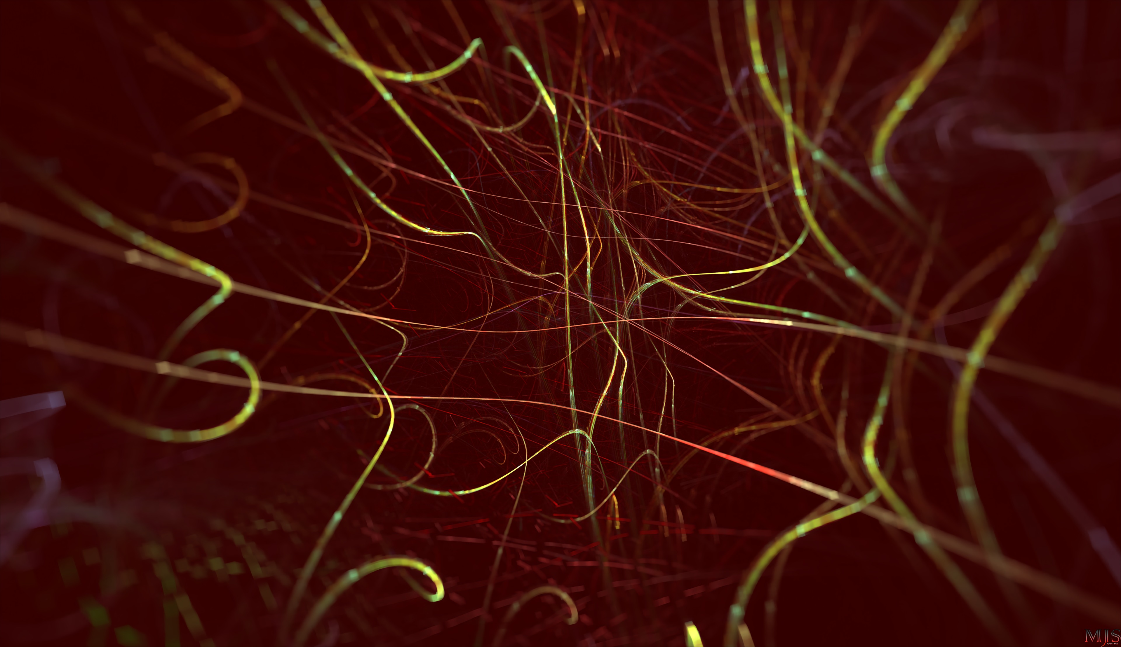 HD wallpaper abstract, fractal, threads, thread, confused, intricate, winding, sinuous