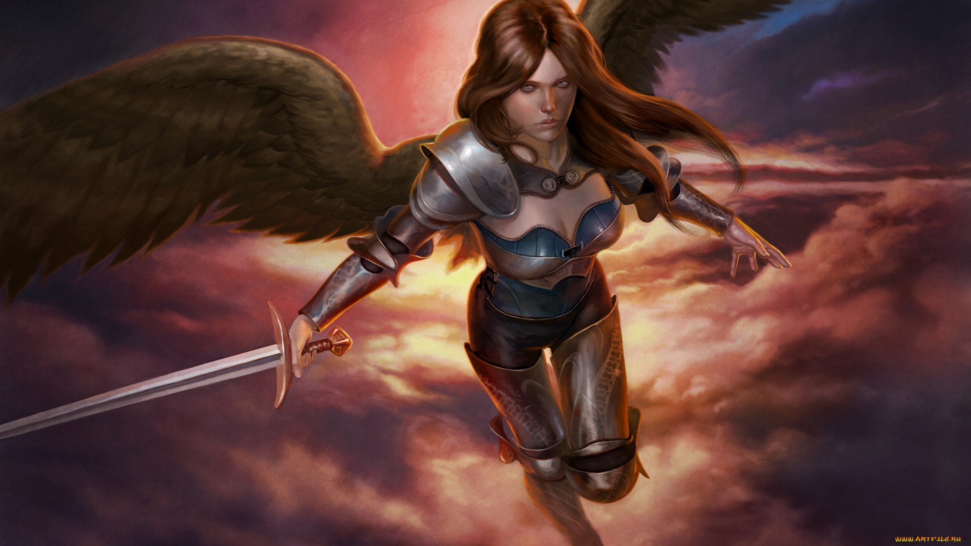 PCデスクトップにファンタジー, 天使の戦士画像を無料でダウンロード