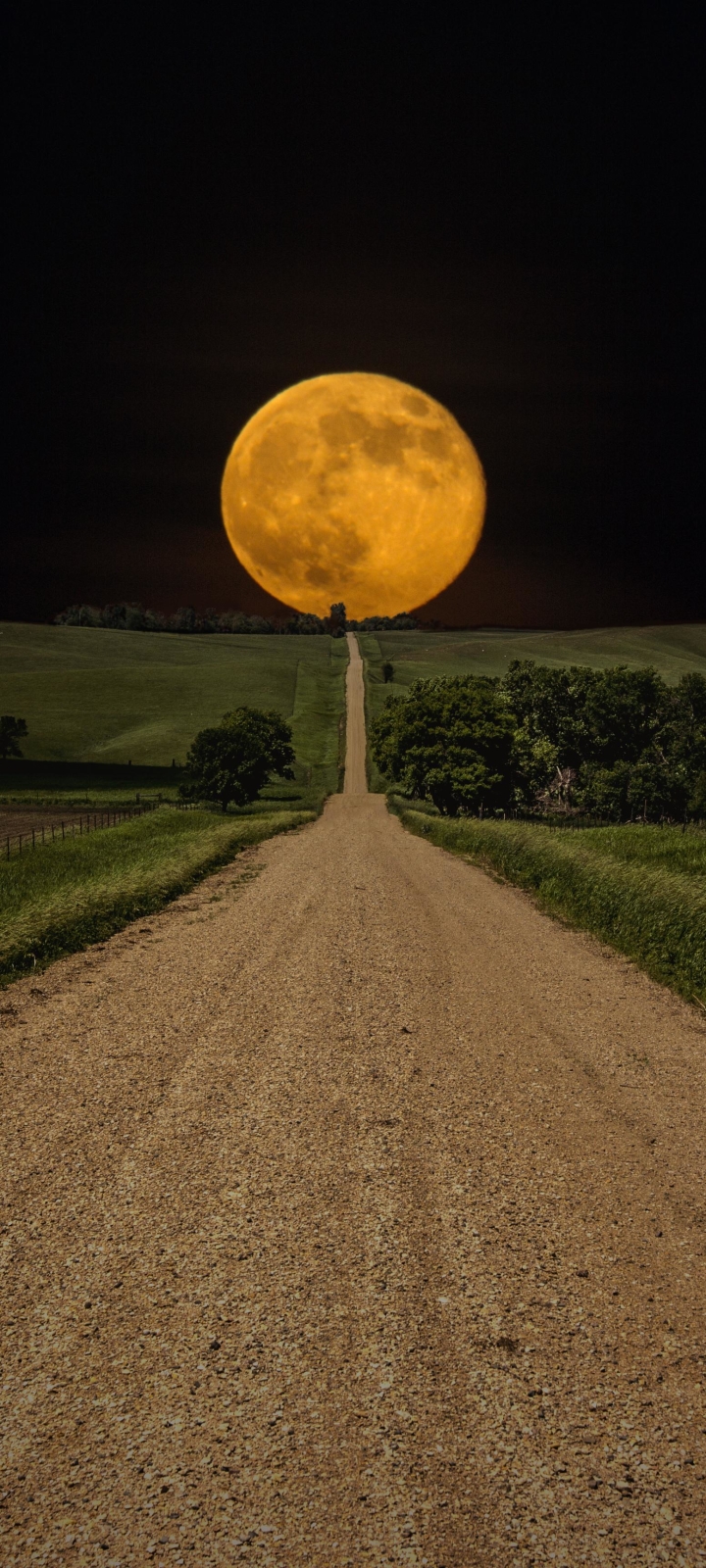 Download mobile wallpaper Landscape, Night, Moon, Earth, Field, Scenic for free.