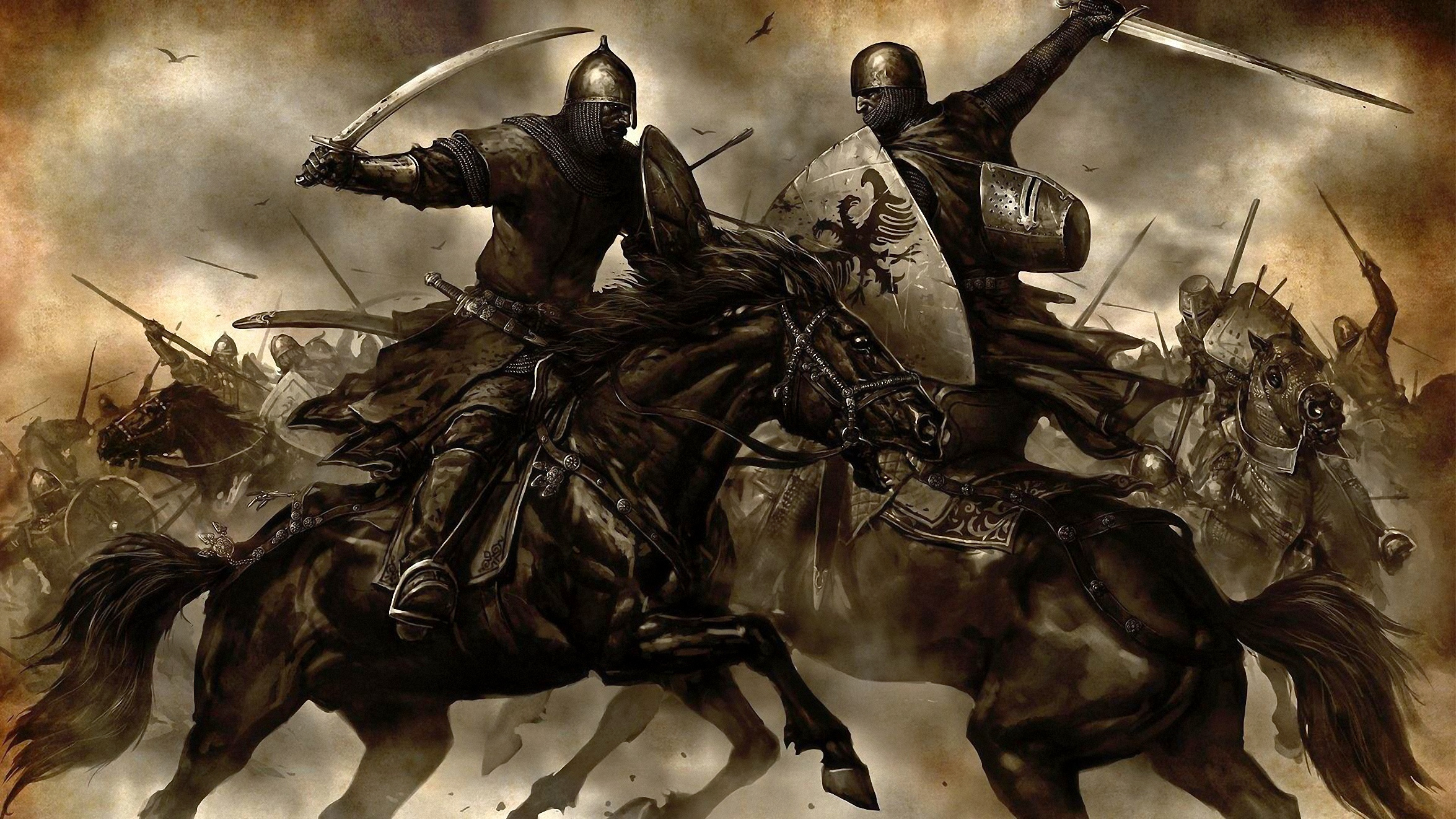 724110 descargar fondo de pantalla videojuego, mount & blade, batalla, caballo, militar, espada, guerrero: protectores de pantalla e imágenes gratis