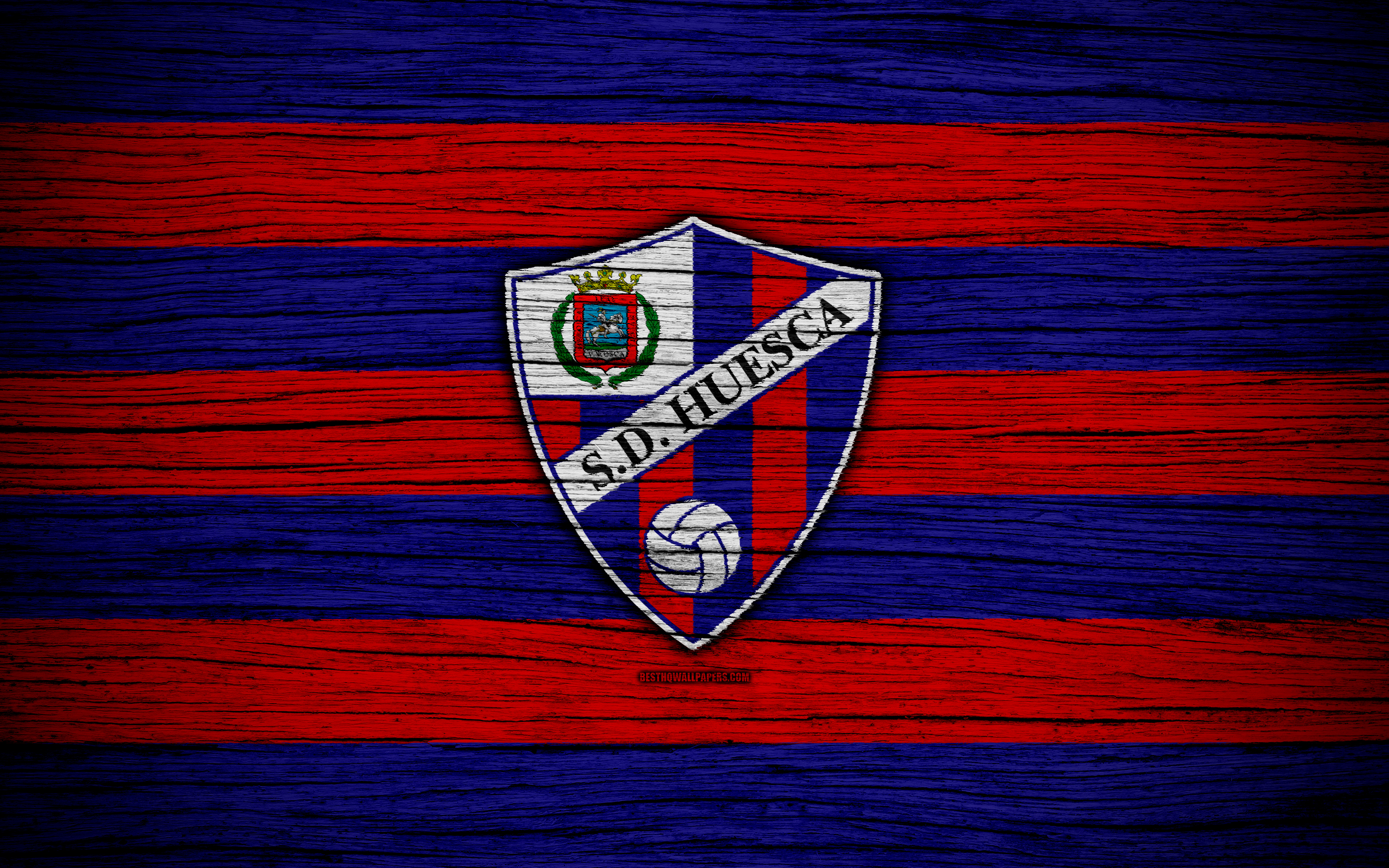 Téléchargez des papiers peints mobile Logo, Des Sports, Emblème, Football, Sd Huesca gratuitement.