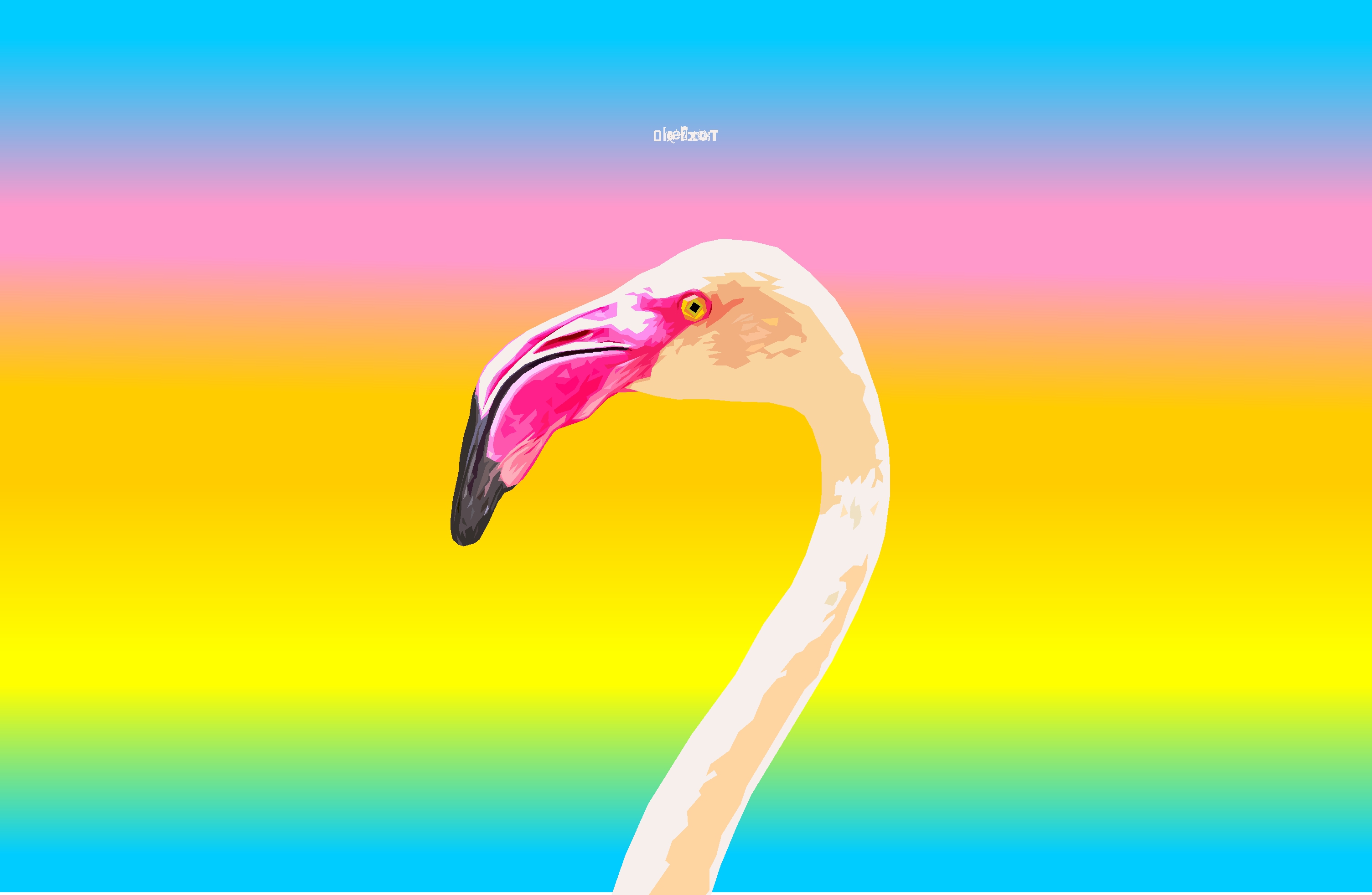 Download mobile wallpaper Birds, Flamingo, Bird, Colors, Animal, Colorful, Minimalist for free.