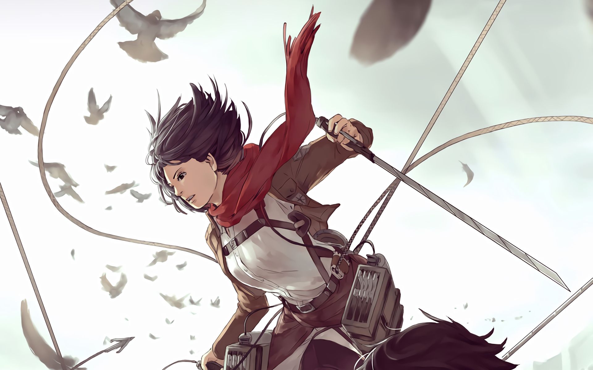 Descarga gratuita de fondo de pantalla para móvil de Animado, Mikasa Ackerman, Shingeki No Kyojin, Ataque A Los Titanes.