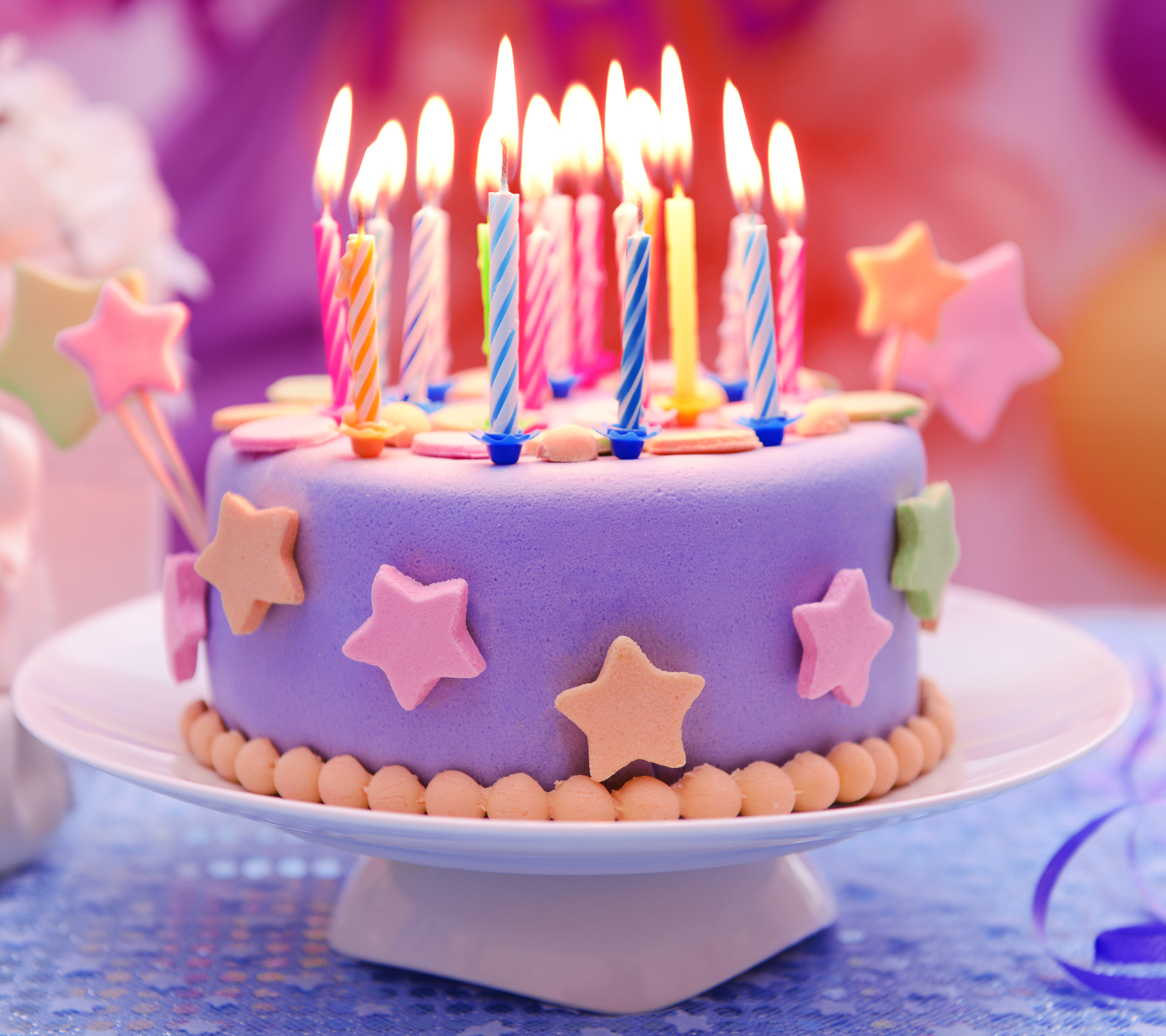 Free download wallpaper Holiday, Cake, Colorful, Candle, Birthday on your PC desktop