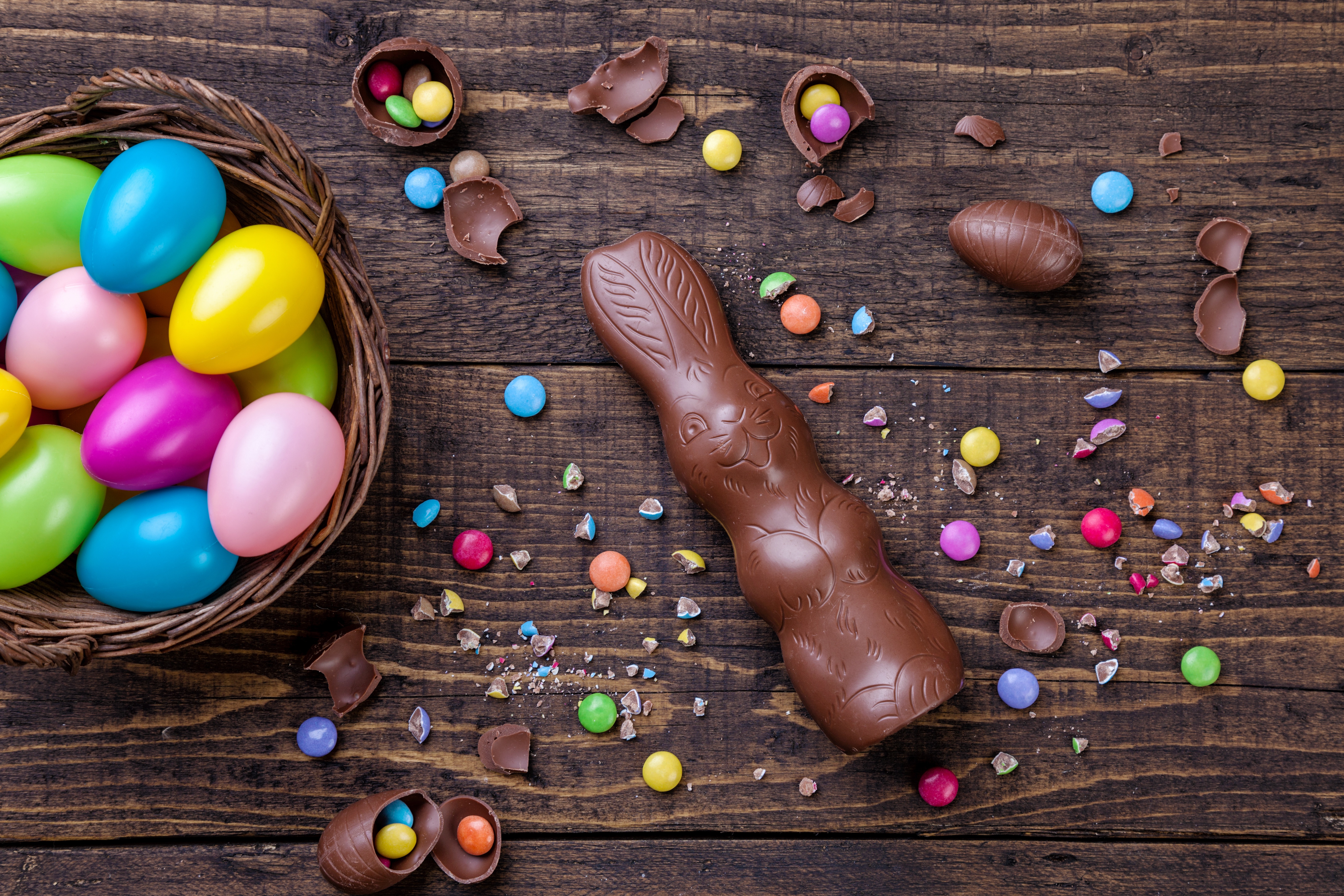 Free download wallpaper Easter, Chocolate, Still Life, Holiday, Candy, Easter Egg on your PC desktop