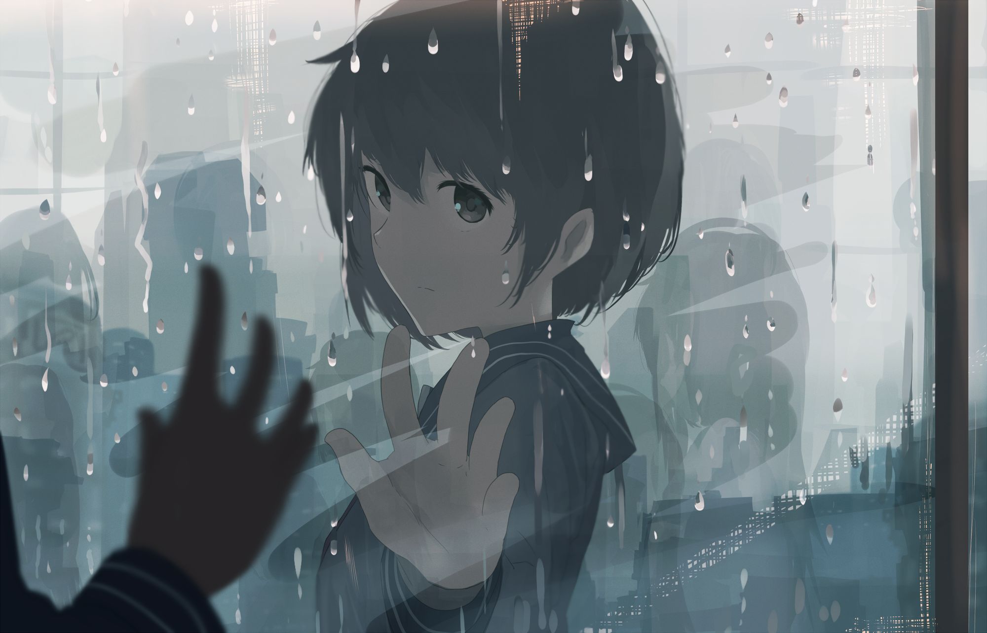 Free download wallpaper Anime, Rain, Original on your PC desktop