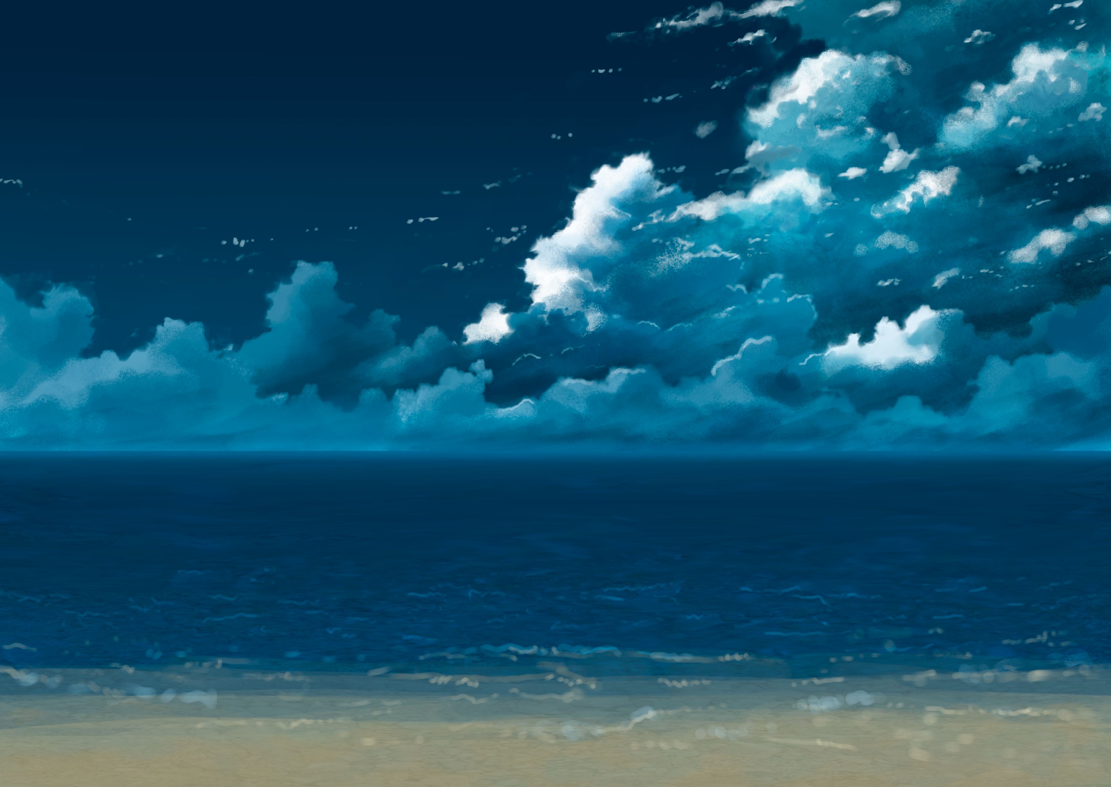 Free download wallpaper Anime, Beach, Original on your PC desktop