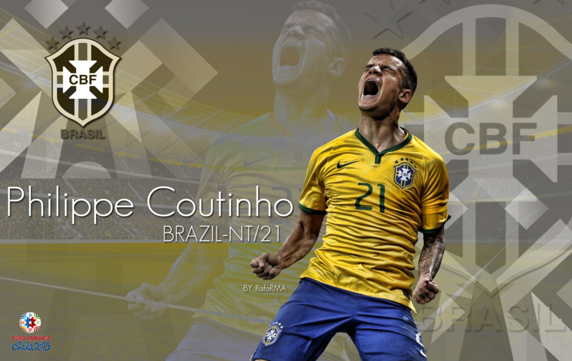 Handy-Wallpaper Sport, Fußball, Philippe Coutinho, Brasilianische Fußballnationalmannschaft kostenlos herunterladen.