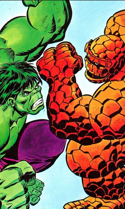 comics, hulk vs thing, hulk download HD wallpaper