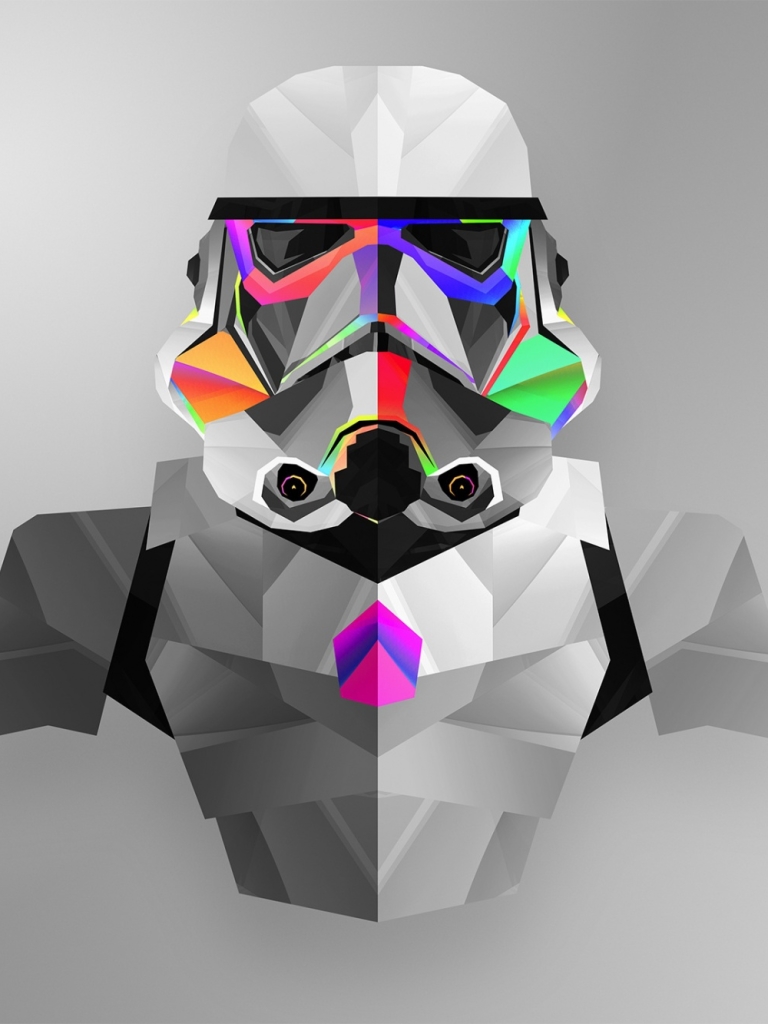 Download mobile wallpaper Abstract, Star Wars, Facets, Stormtrooper for free.