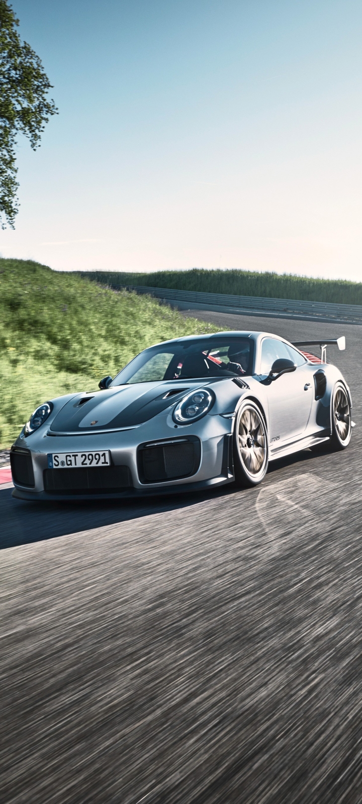Download mobile wallpaper Porsche, Car, Porsche 911, Vehicle, Porsche 911 Gt2, Vehicles, Silver Car for free.
