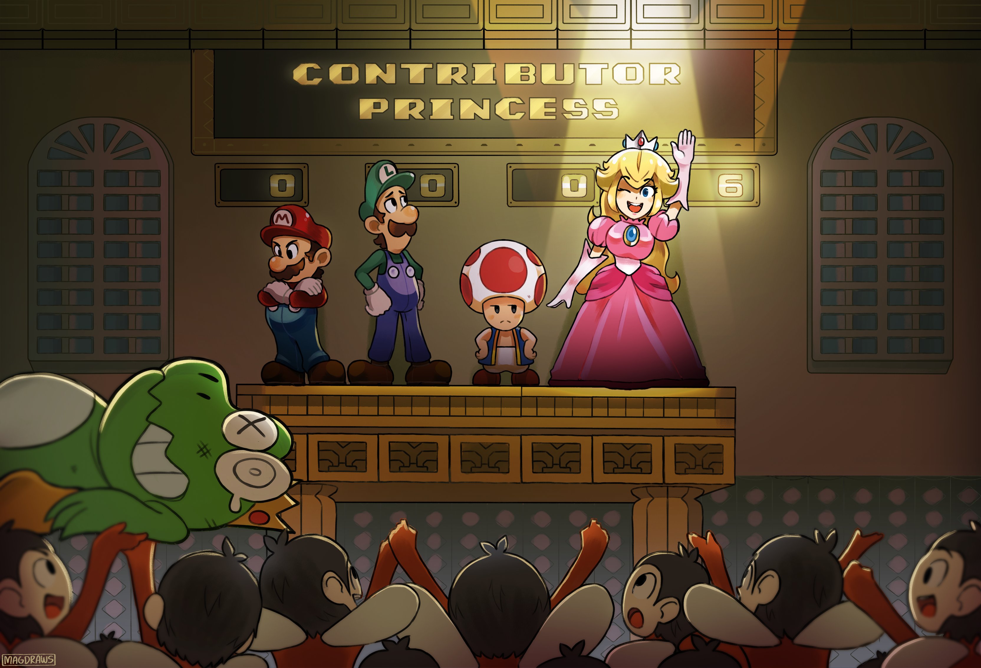 Free download wallpaper Mario, Video Game, Super Mario Bros, Princess Peach, Toad (Mario), Luigi on your PC desktop